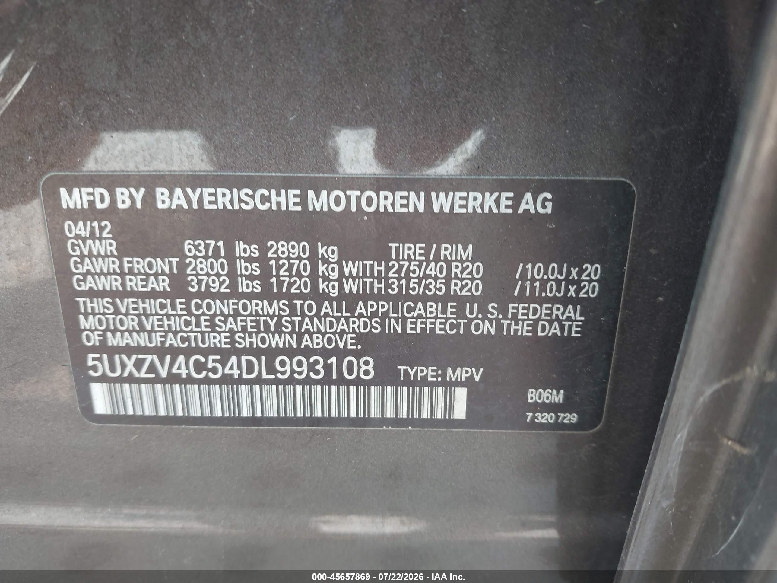 2013 Bmw X5 Бежевый vin: 5UXZV4C54DL993108