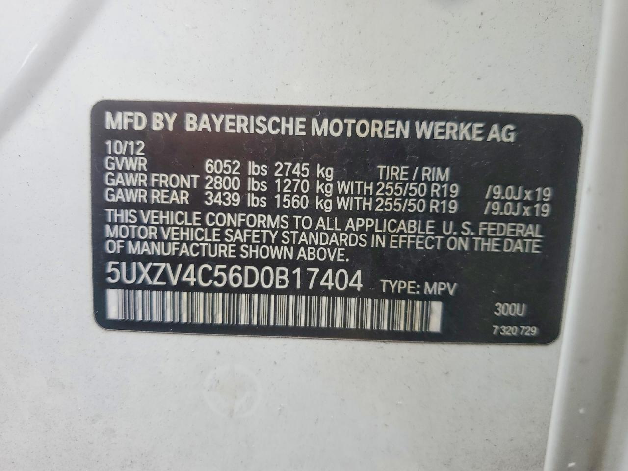 2013 Bmw X5 Xdrive35i White vin: 5UXZV4C56D0B17404