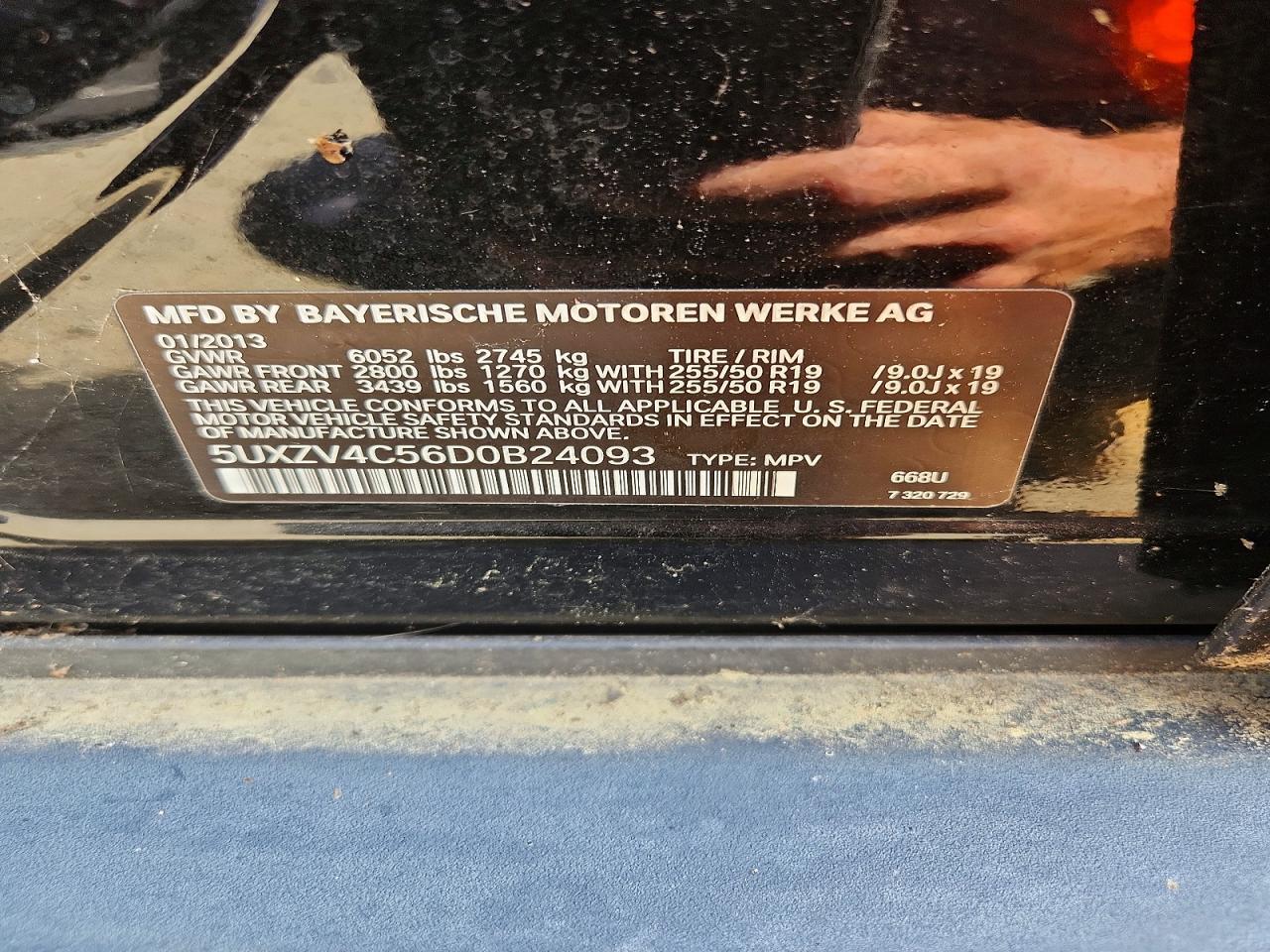 2013 Bmw X5 Xdrive35i Black vin: 5UXZV4C56D0B24093