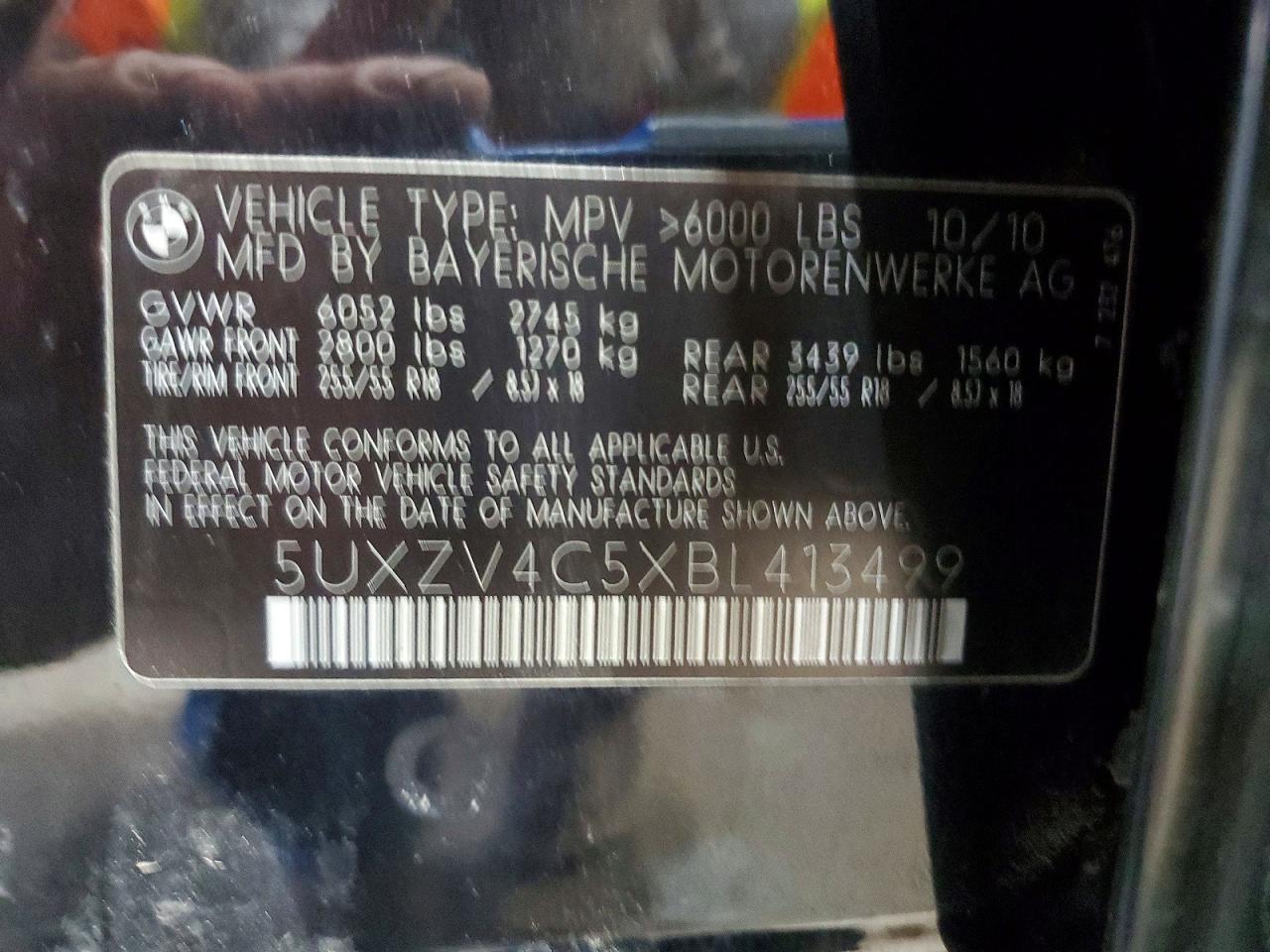2011 Bmw X5 Xdrive35i Черный vin: 5UXZV4C5XBL413499