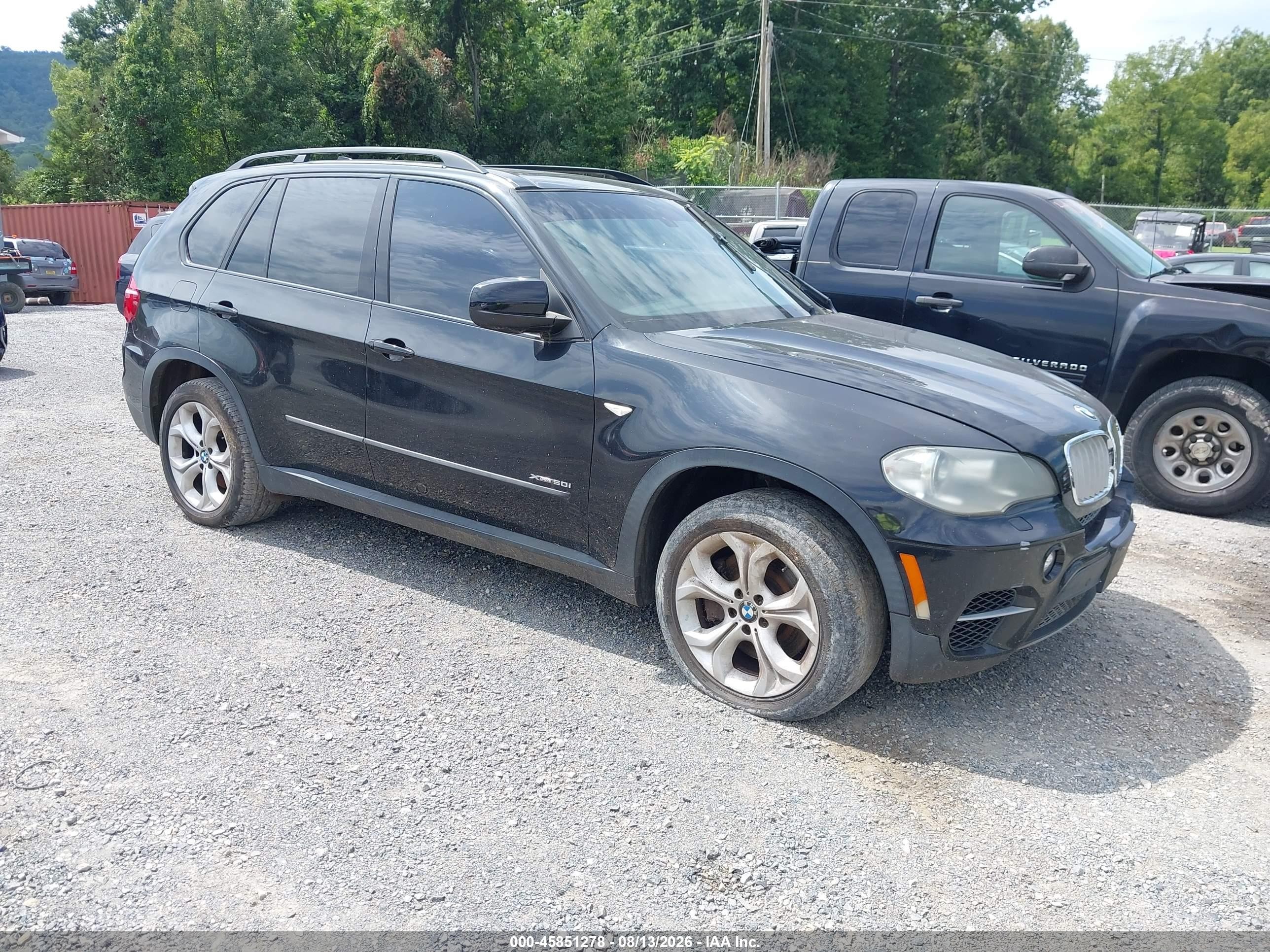 2012 Bmw X5 Xdrive50i Black vin: 5UXZV8C50CL423421