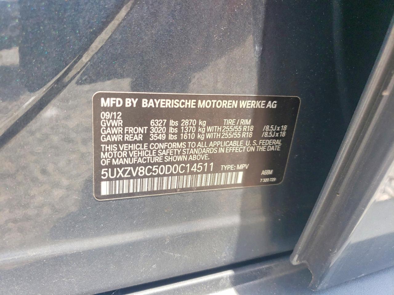 2013 Bmw X5 Xdrive50i Gray vin: 5UXZV8C50D0C14511