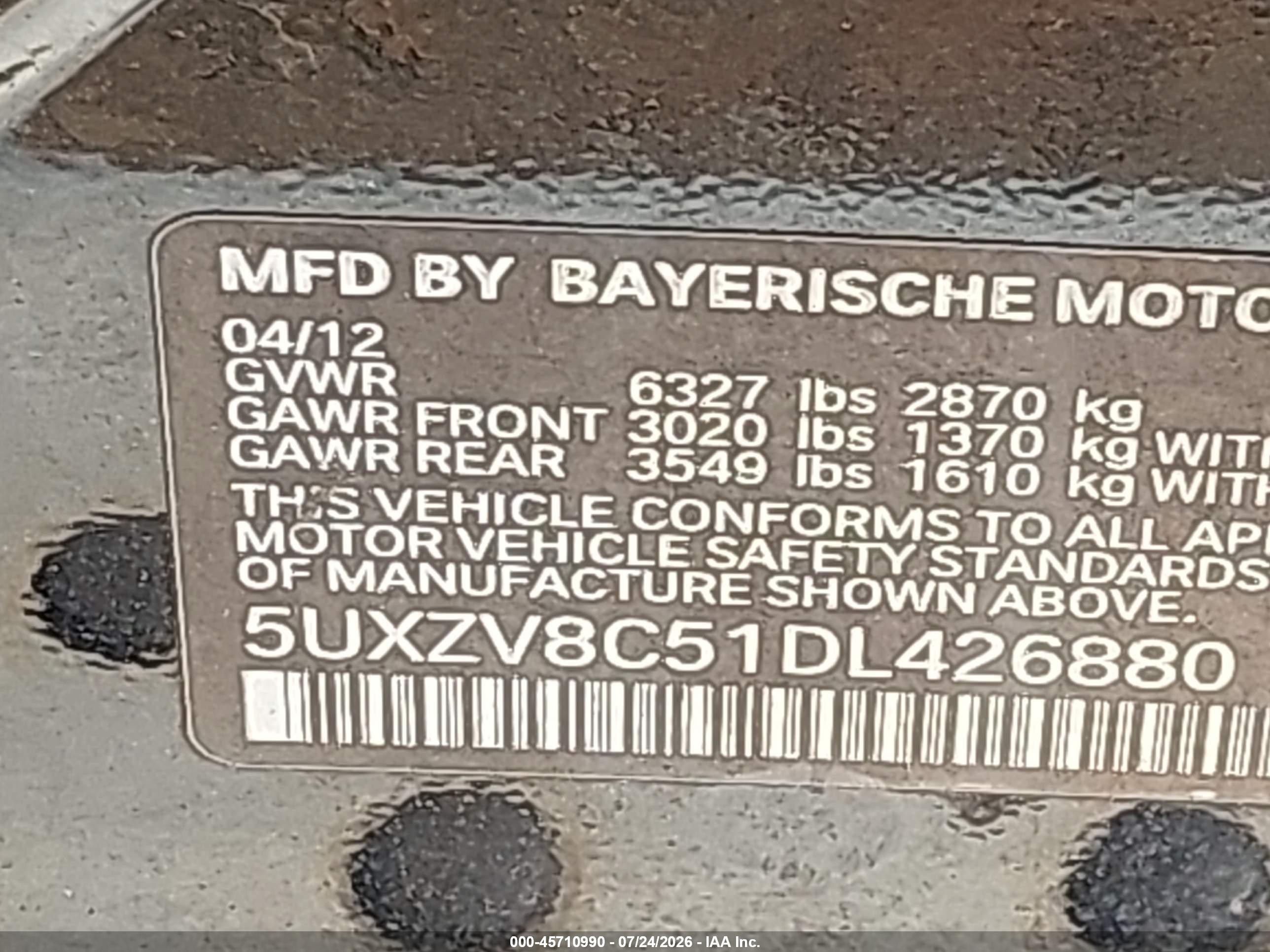 2013 Bmw X5 Xdrive50i Black vin: 5UXZV8C51DL426880