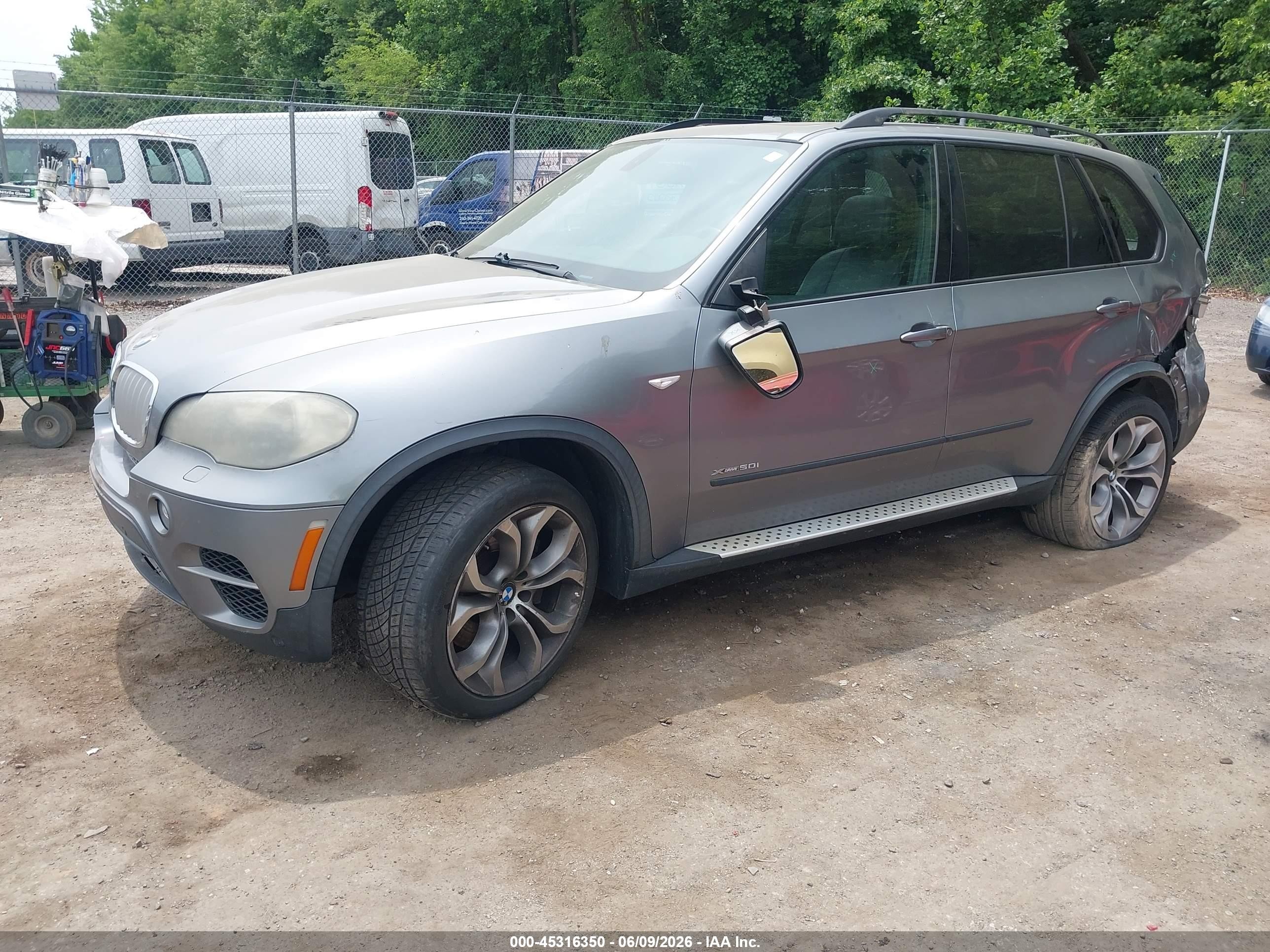 2011 Bmw X5 Xdrive50i Gray vin: 5UXZV8C52BL417294