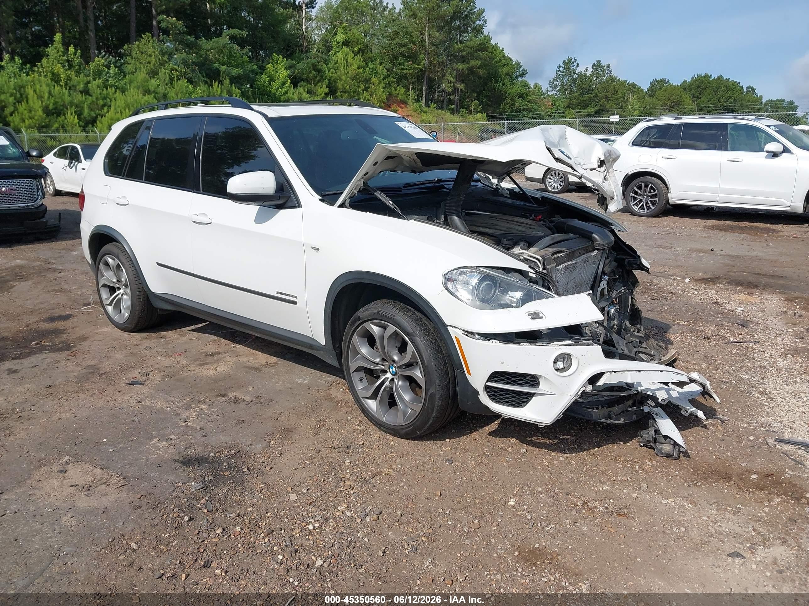 2012 Bmw X5 Xdrive50i White vin: 5UXZV8C52CL426076