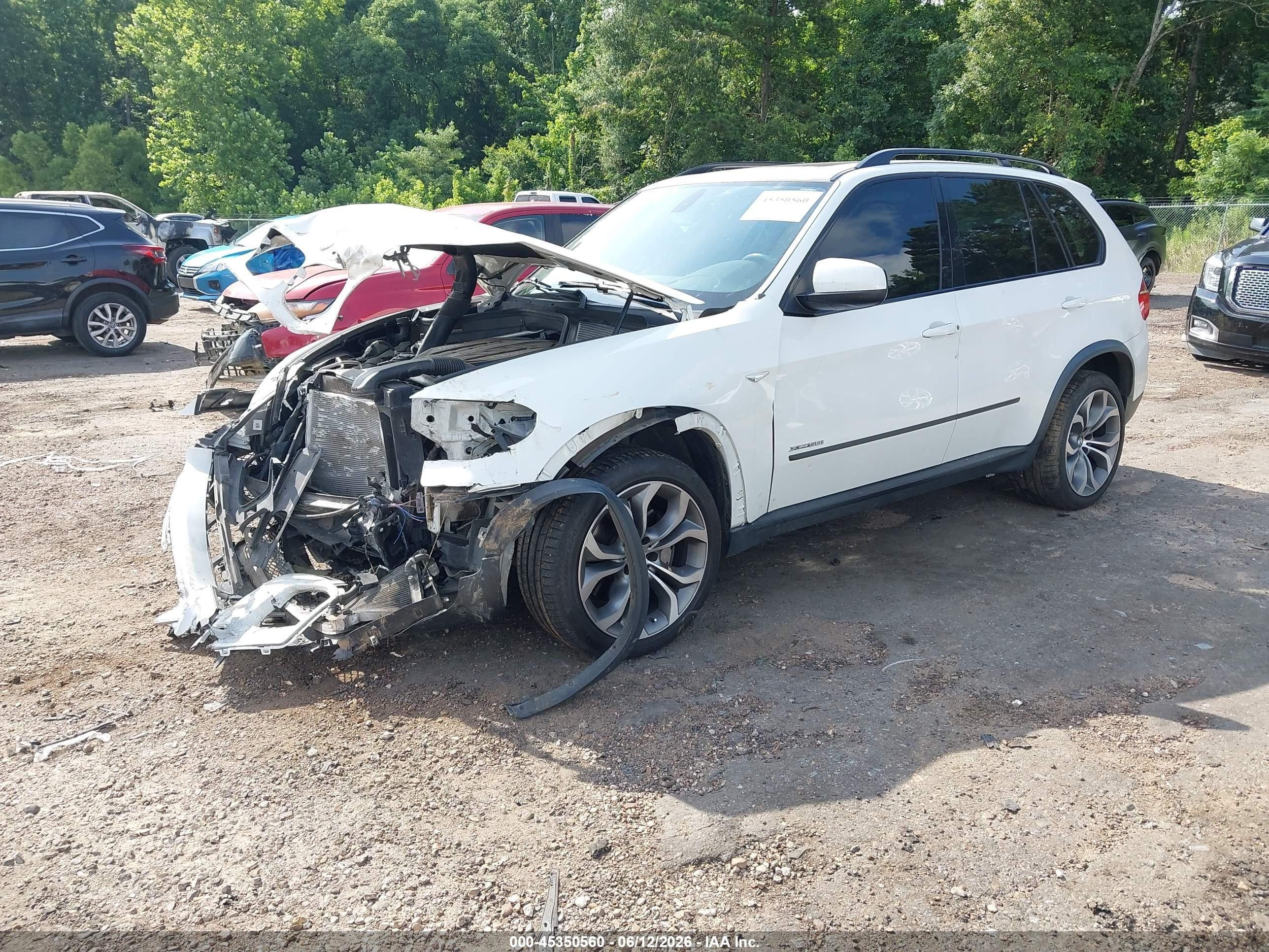 2012 Bmw X5 Xdrive50i White vin: 5UXZV8C52CL426076