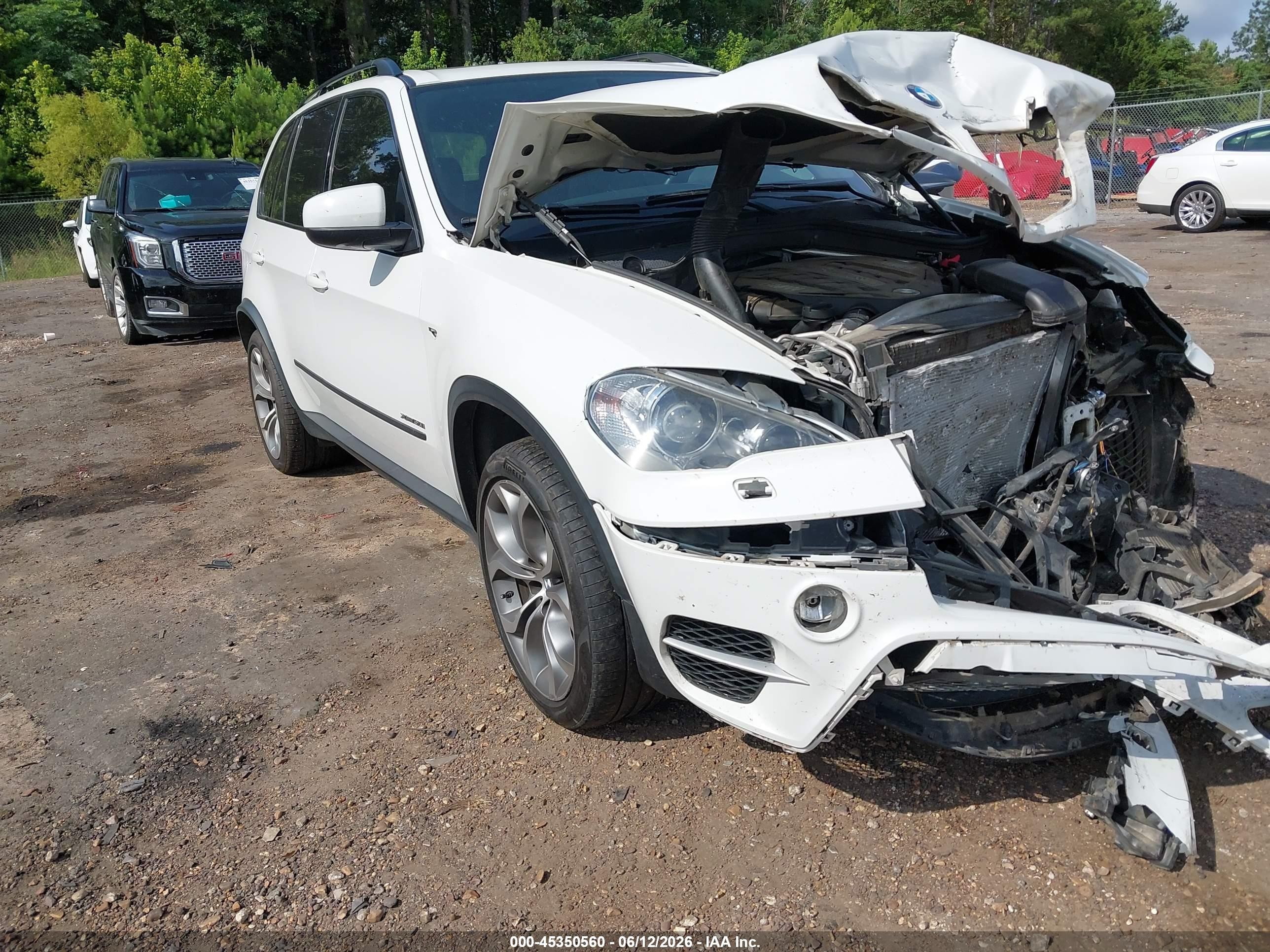 2012 Bmw X5 Xdrive50i White vin: 5UXZV8C52CL426076