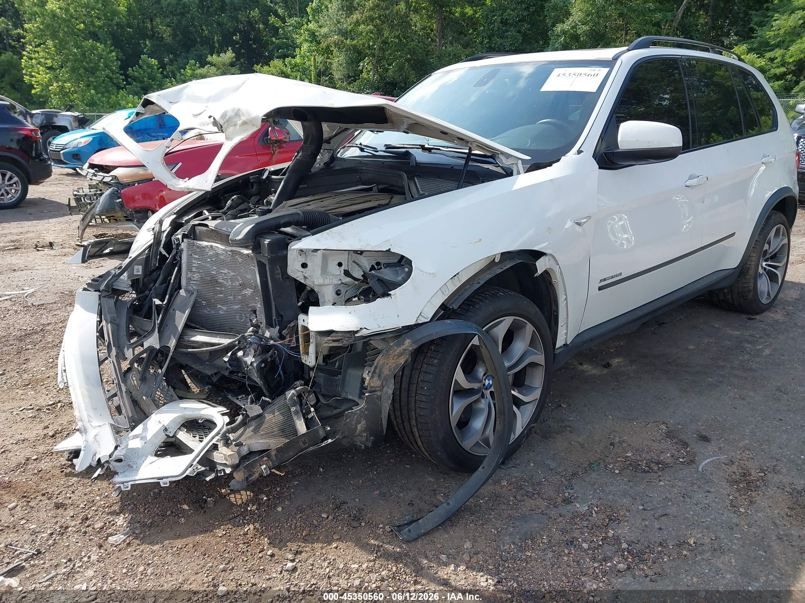 2012 Bmw X5 Xdrive50i White vin: 5UXZV8C52CL426076