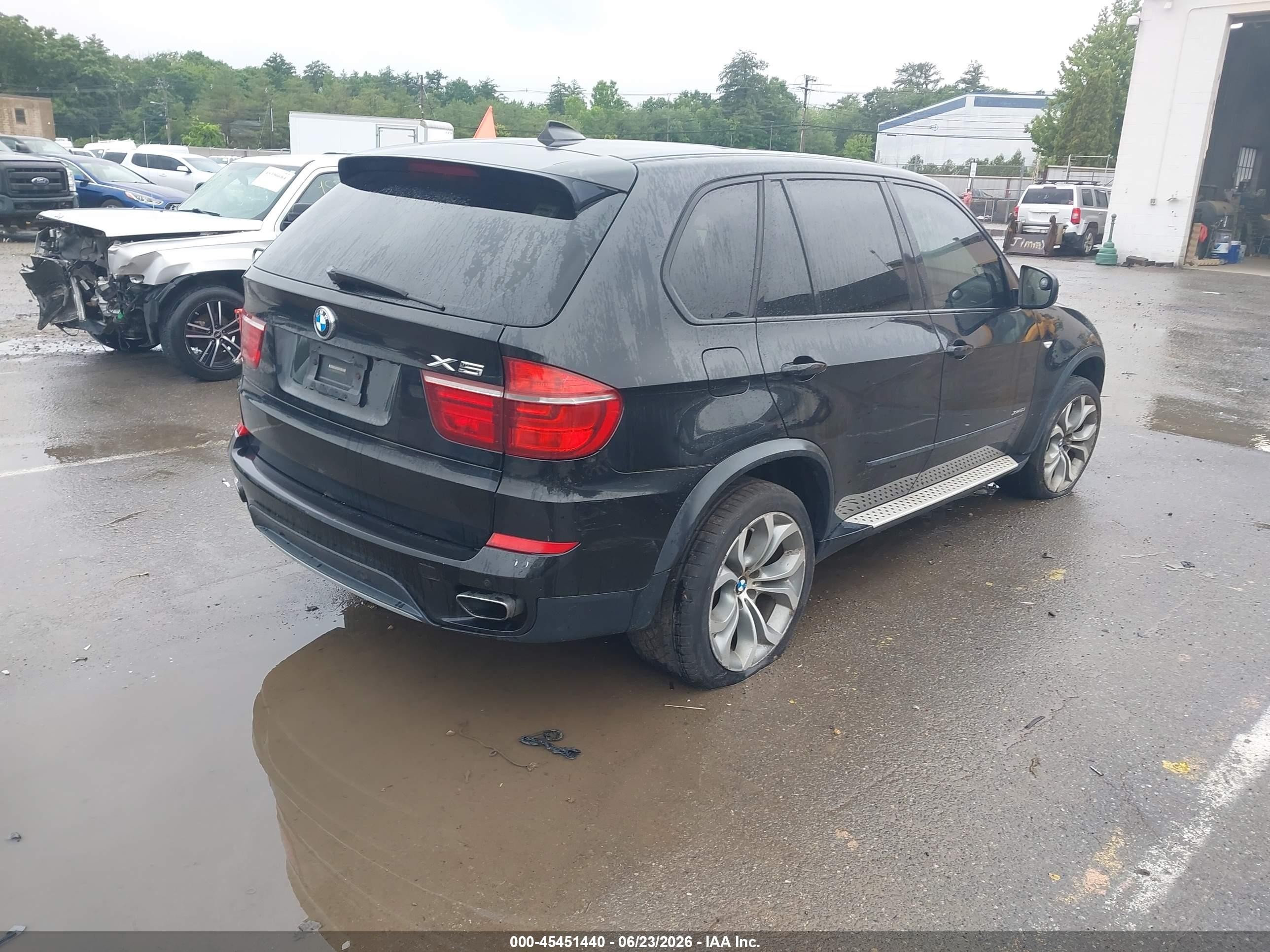 2011 Bmw X5 Xdrive50i Black vin: 5UXZV8C53BL418728