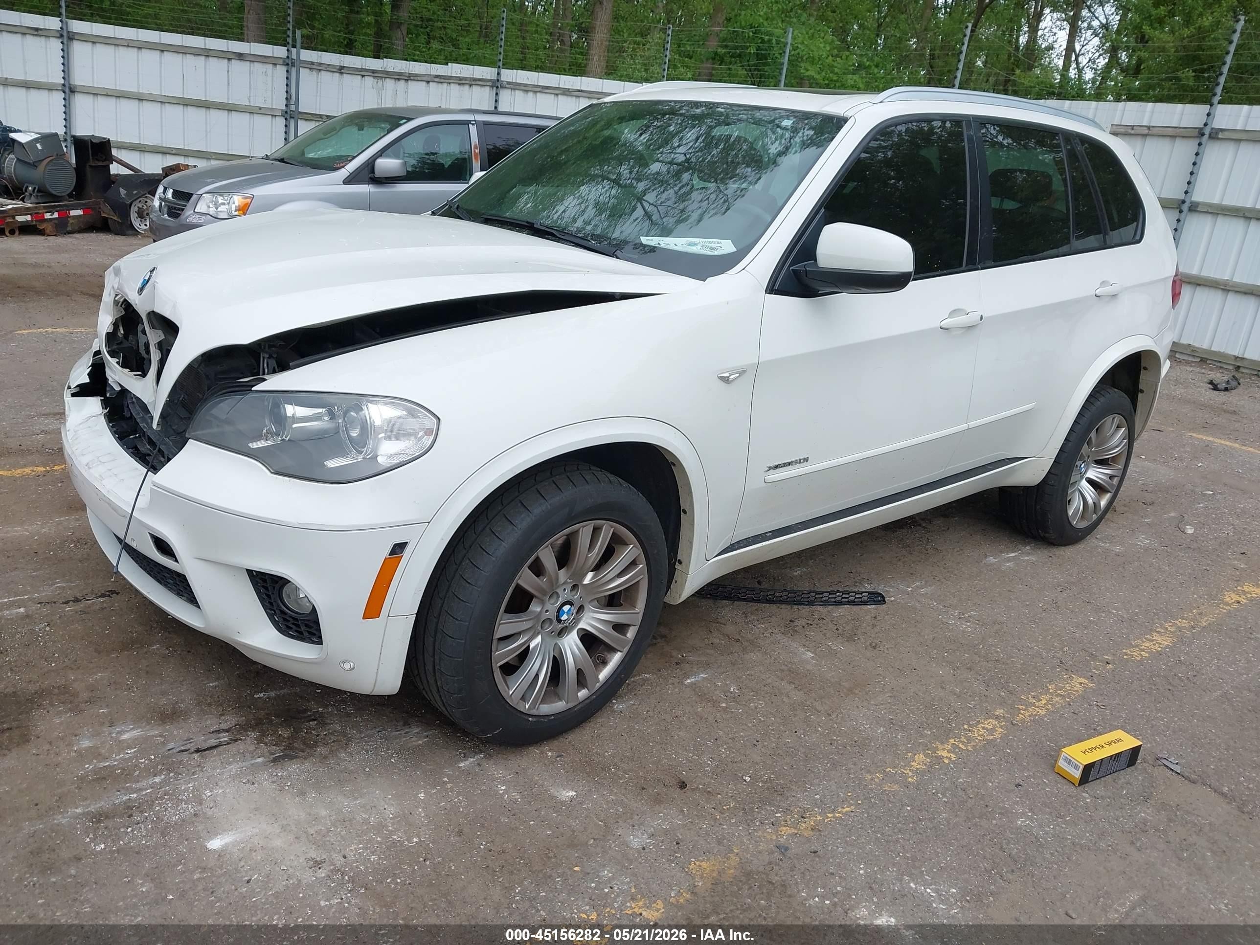 2012 Bmw X5 Xdrive50i White vin: 5UXZV8C53CL425681