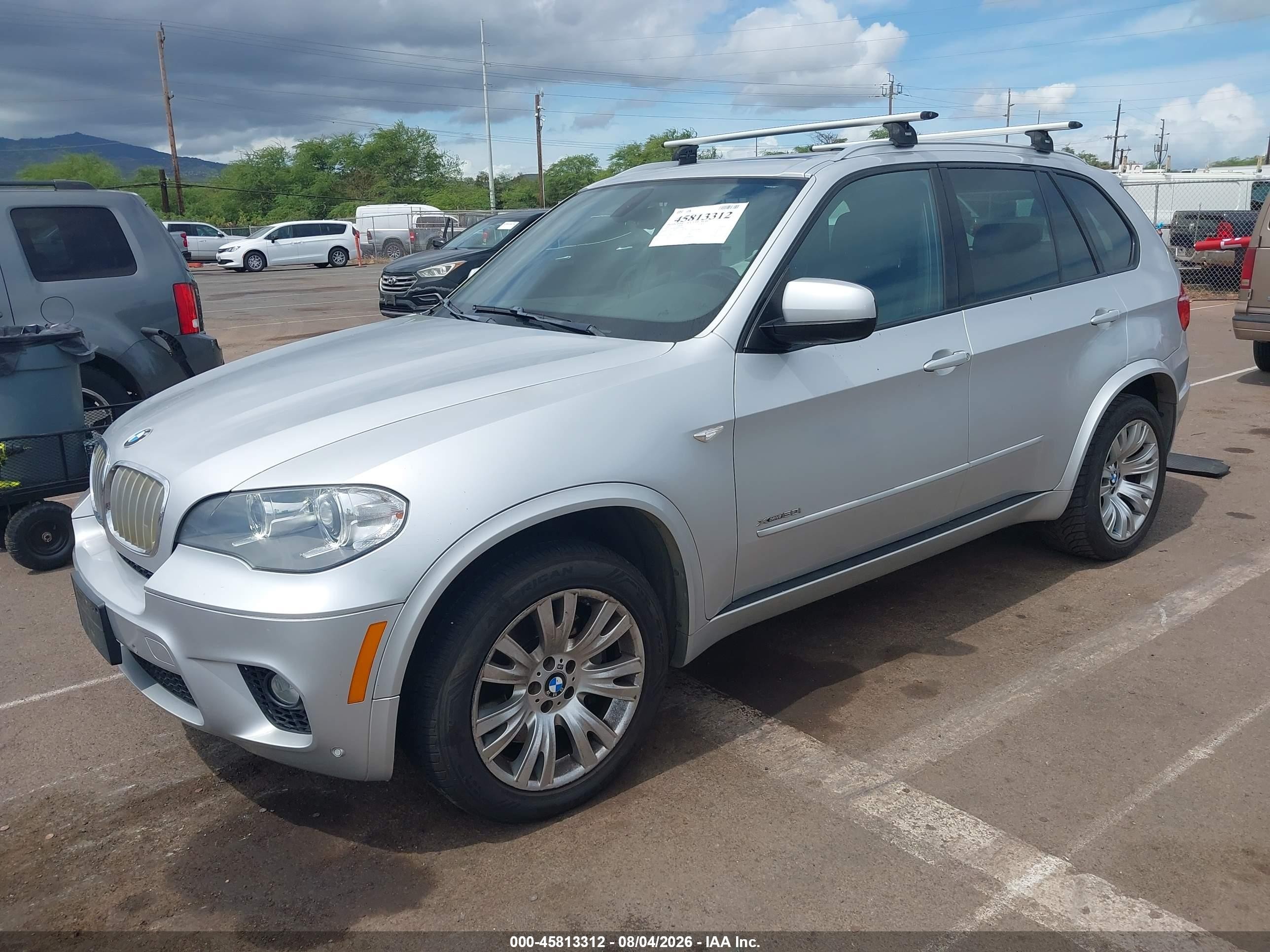 2012 Bmw X5 Xdrive50i Silver vin: 5UXZV8C54CL425608
