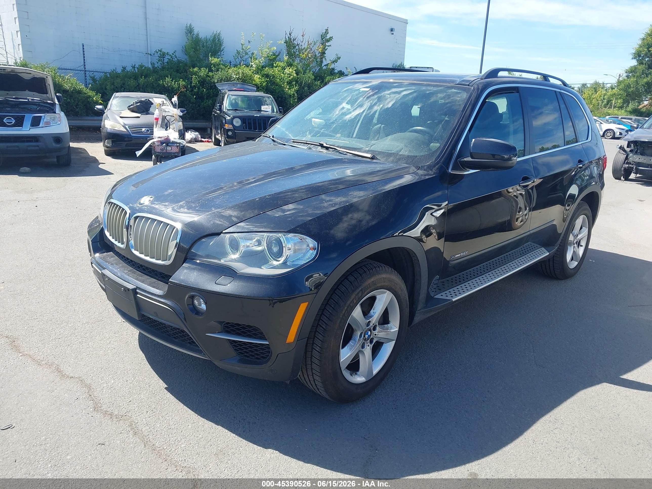 2012 Bmw X5 Xdrive50i Black vin: 5UXZV8C56CL425156