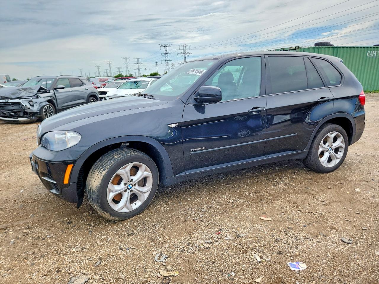 2011 Bmw X5 Xdrive50i Black vin: 5UXZV8C57BL417713