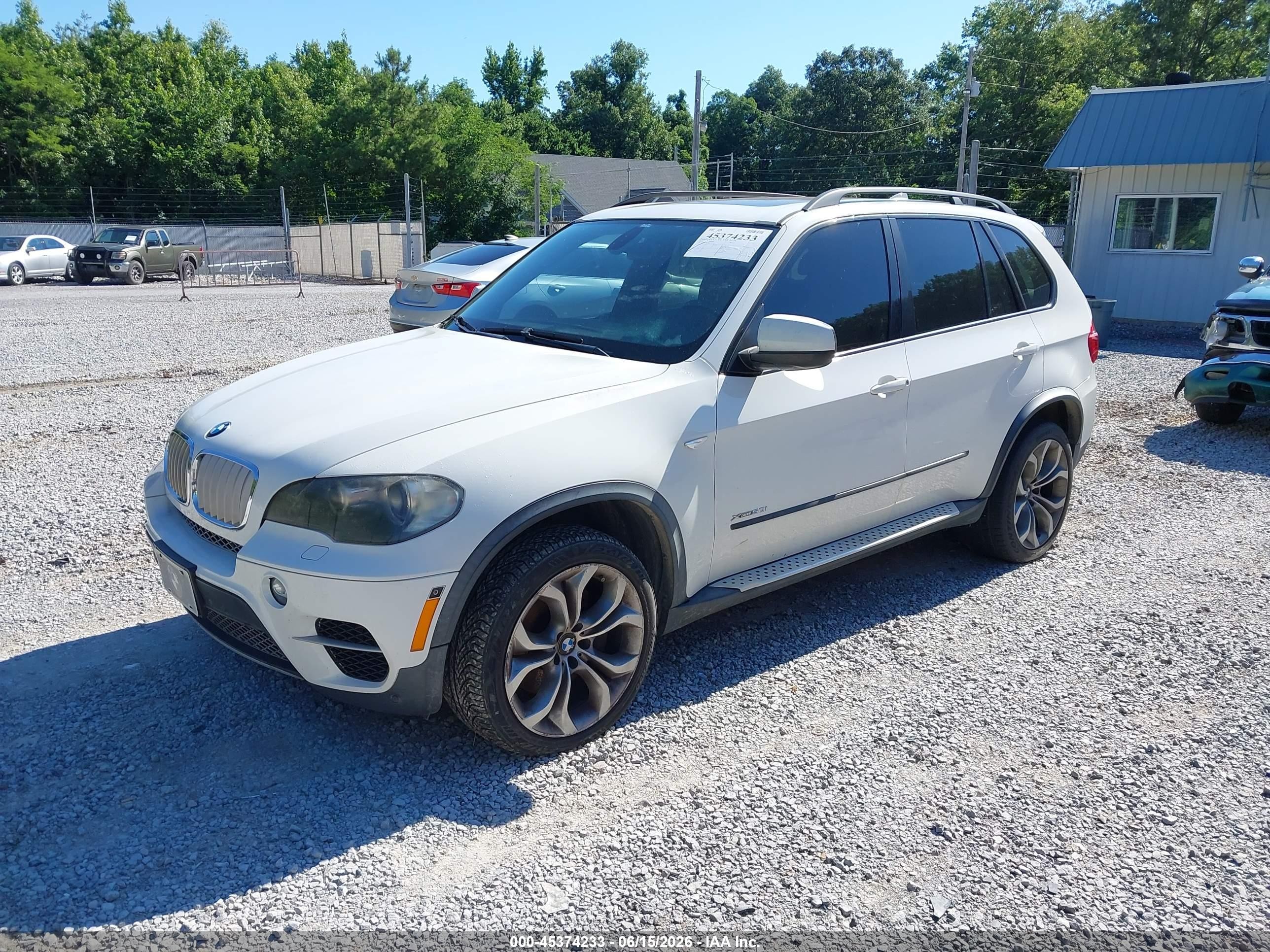 2011 Bmw X5 Xdrive50i White vin: 5UXZV8C57BL419770