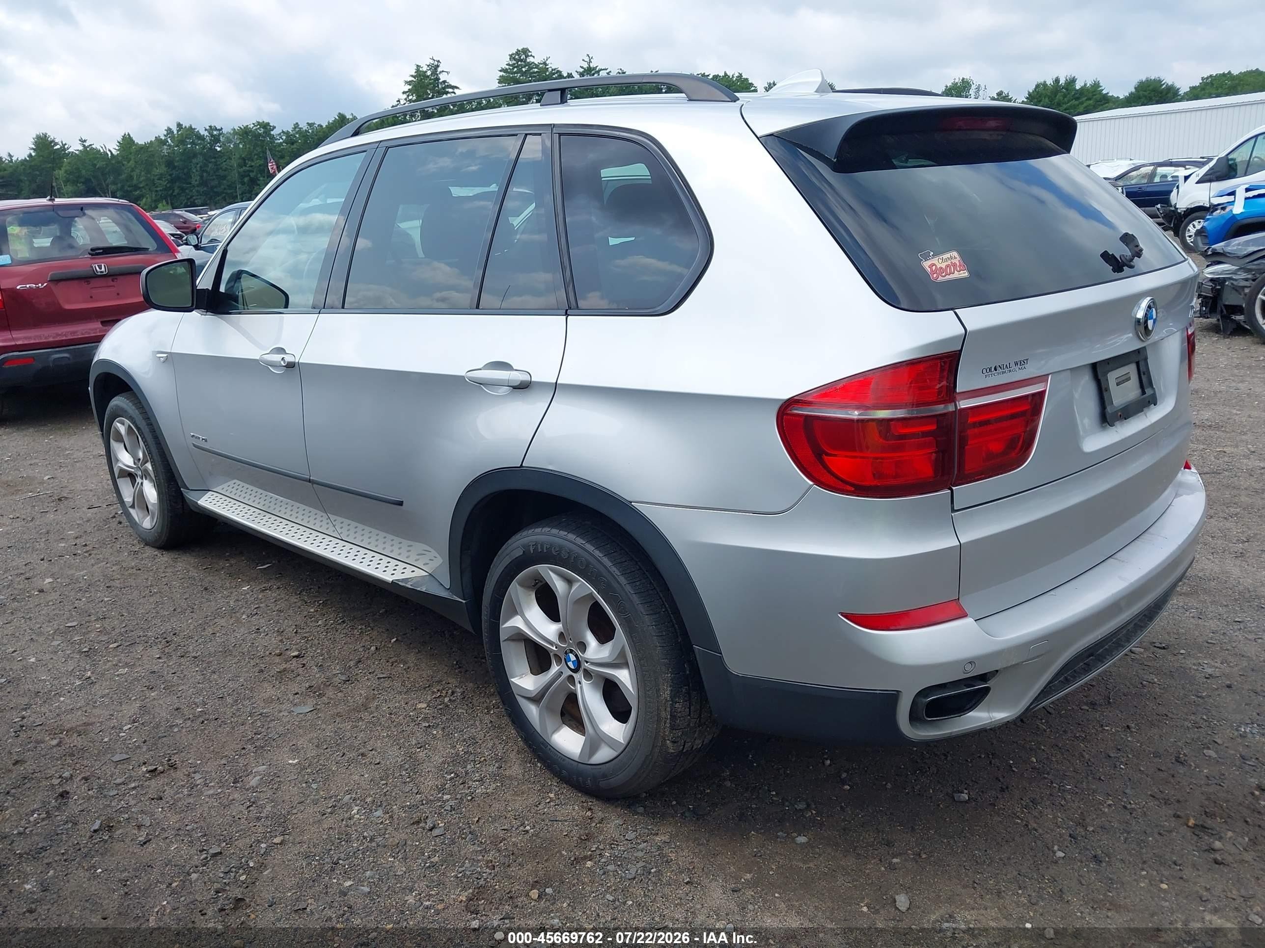 2011 Bmw X5 Xdrive50i Silver vin: 5UXZV8C58BLL67940