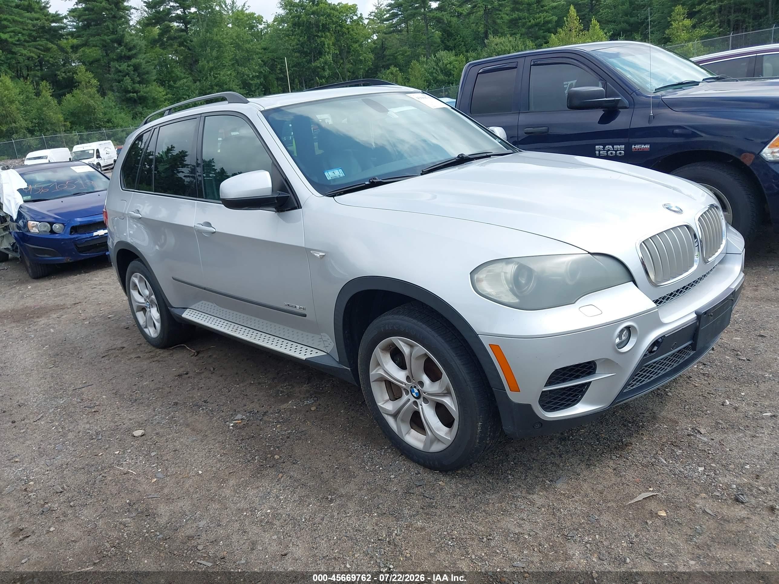 2011 Bmw X5 Xdrive50i Silver vin: 5UXZV8C58BLL67940