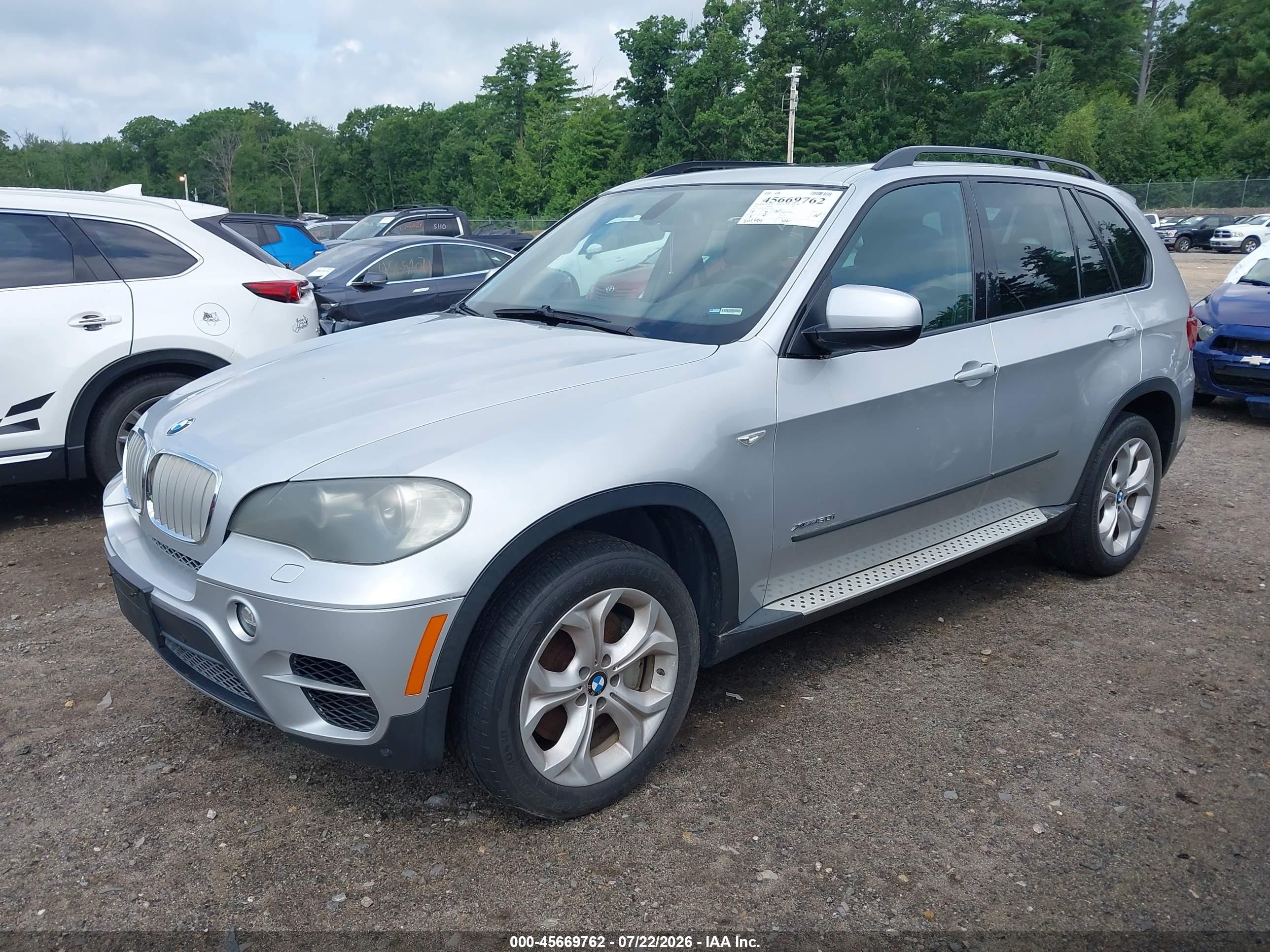2011 Bmw X5 Xdrive50i Silver vin: 5UXZV8C58BLL67940