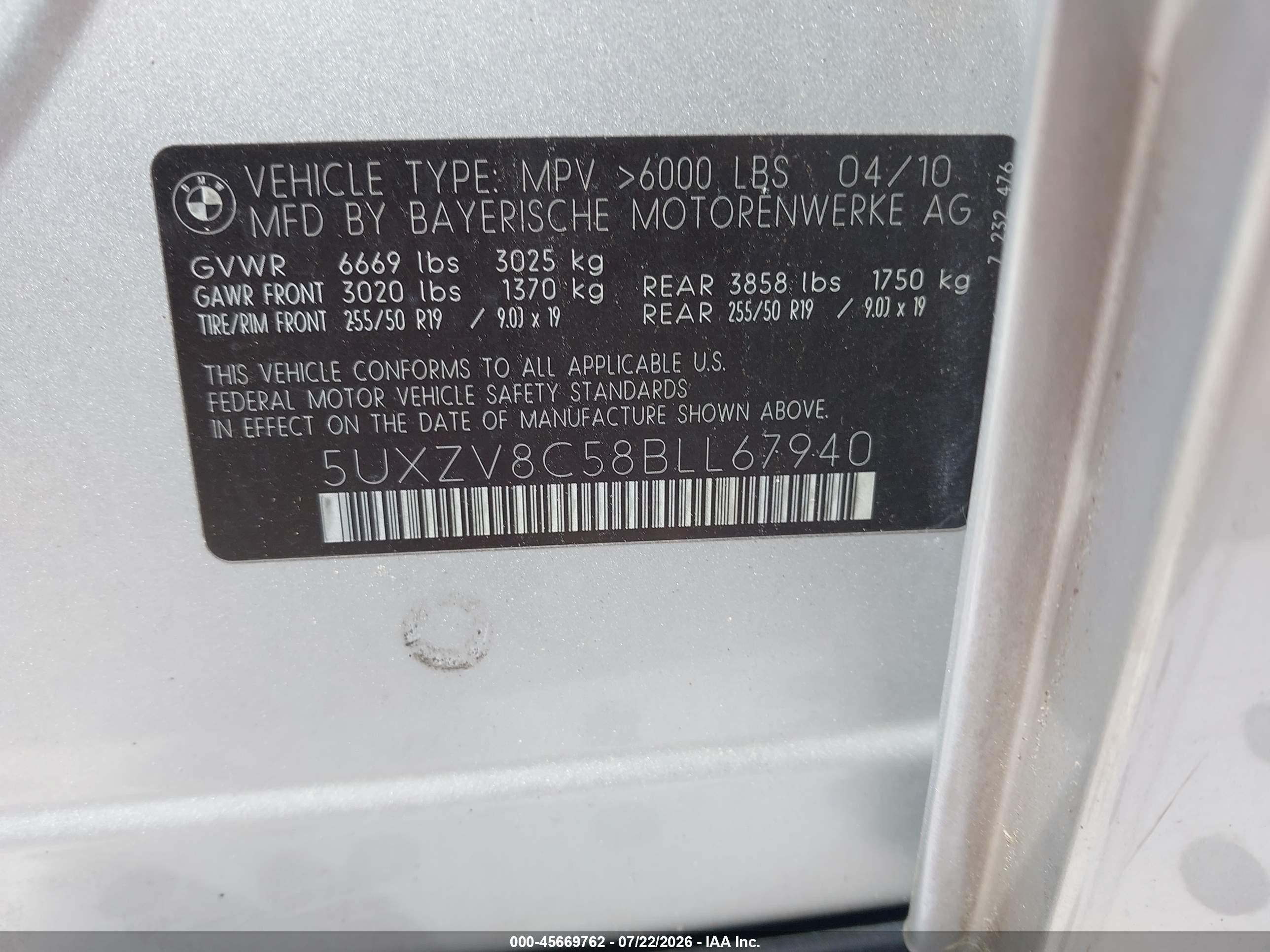 2011 Bmw X5 Xdrive50i Silver vin: 5UXZV8C58BLL67940