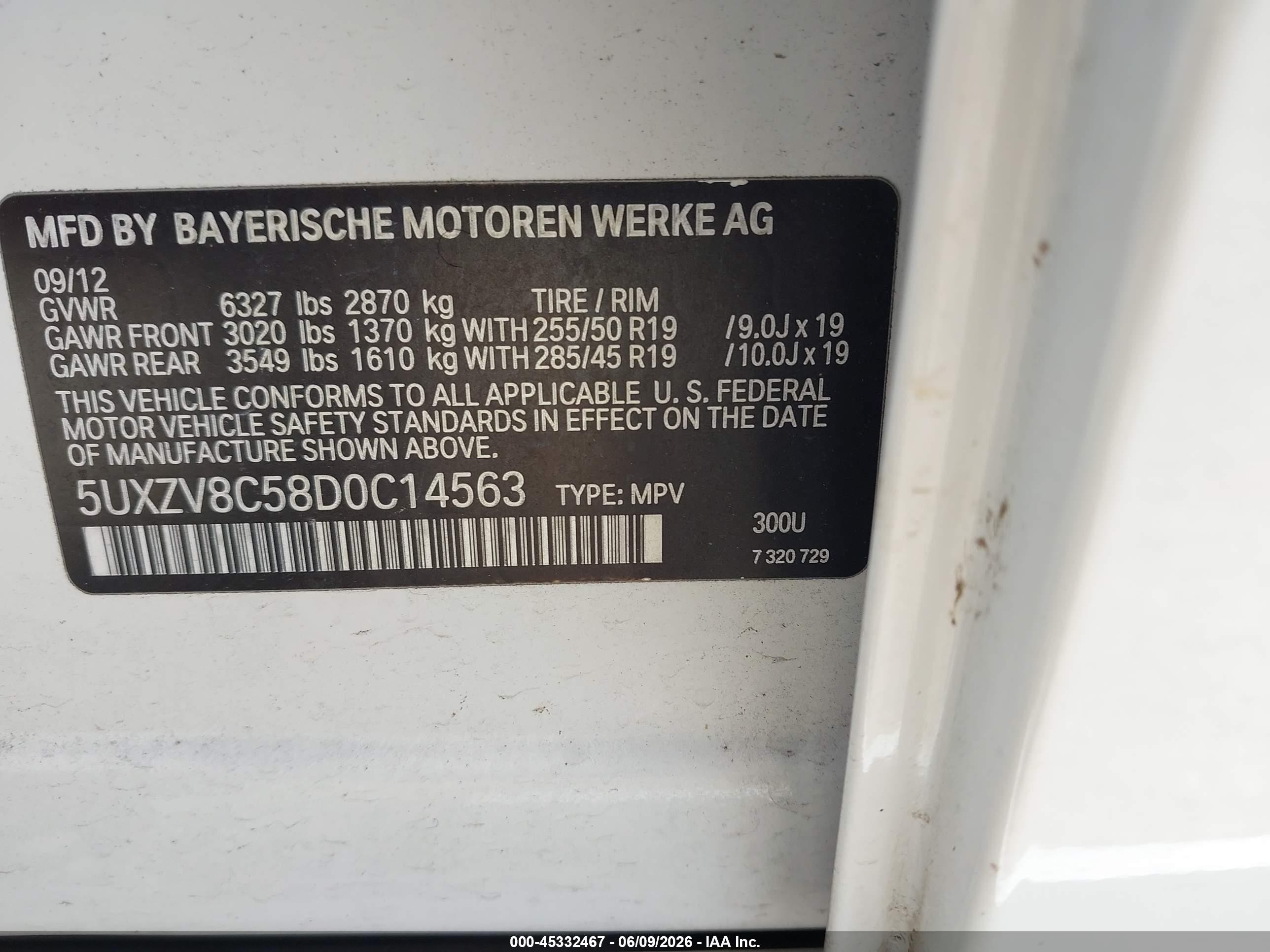 2013 Bmw X5 Xdrive50i White vin: 5UXZV8C58D0C14563