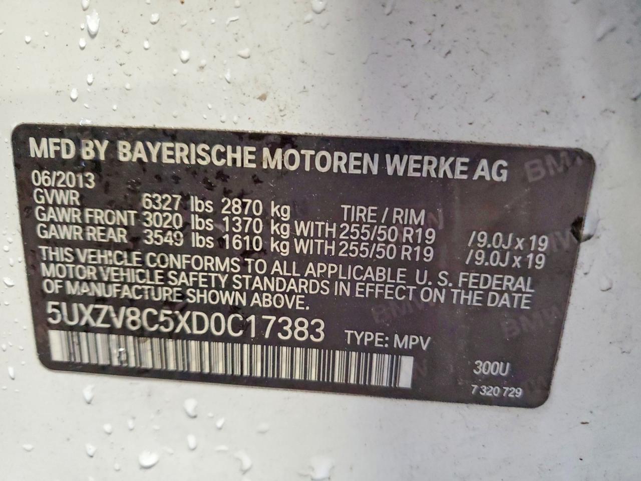 2013 Bmw X5 Xdrive50i White vin: 5UXZV8C5XD0C17383