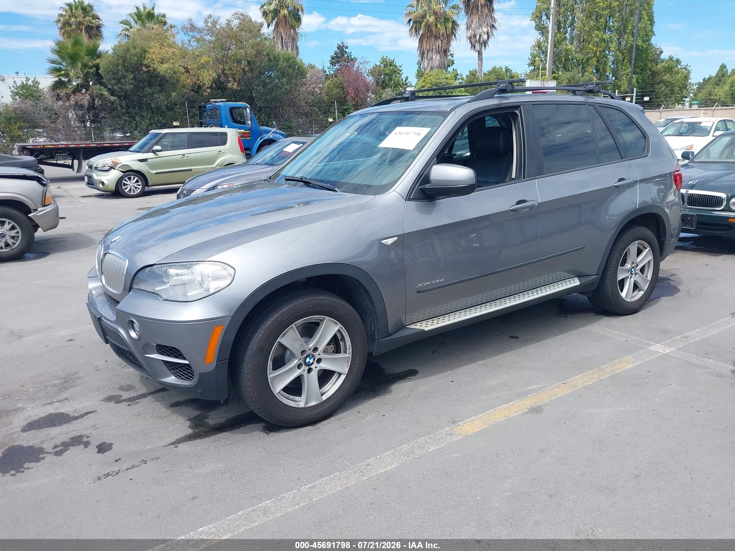 2012 Bmw X5 Xdrive35d Gray vin: 5UXZW0C50C0B88389