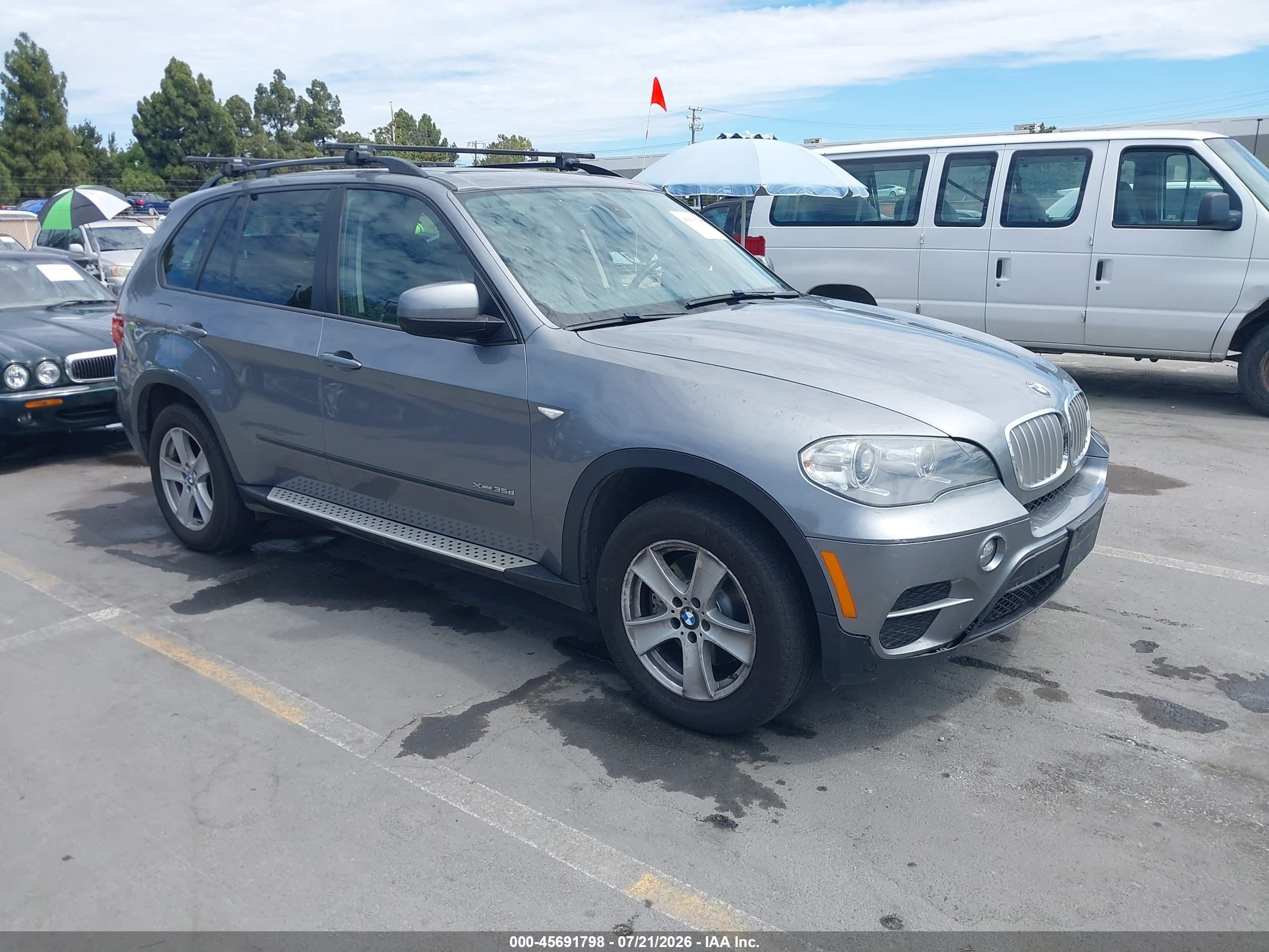2012 Bmw X5 Xdrive35d Gray vin: 5UXZW0C50C0B88389