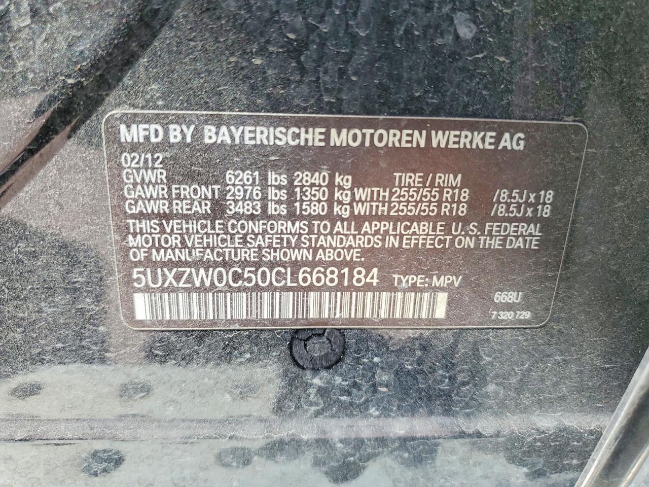 2012 Bmw X5 Xdrive35d Black vin: 5UXZW0C50CL668184