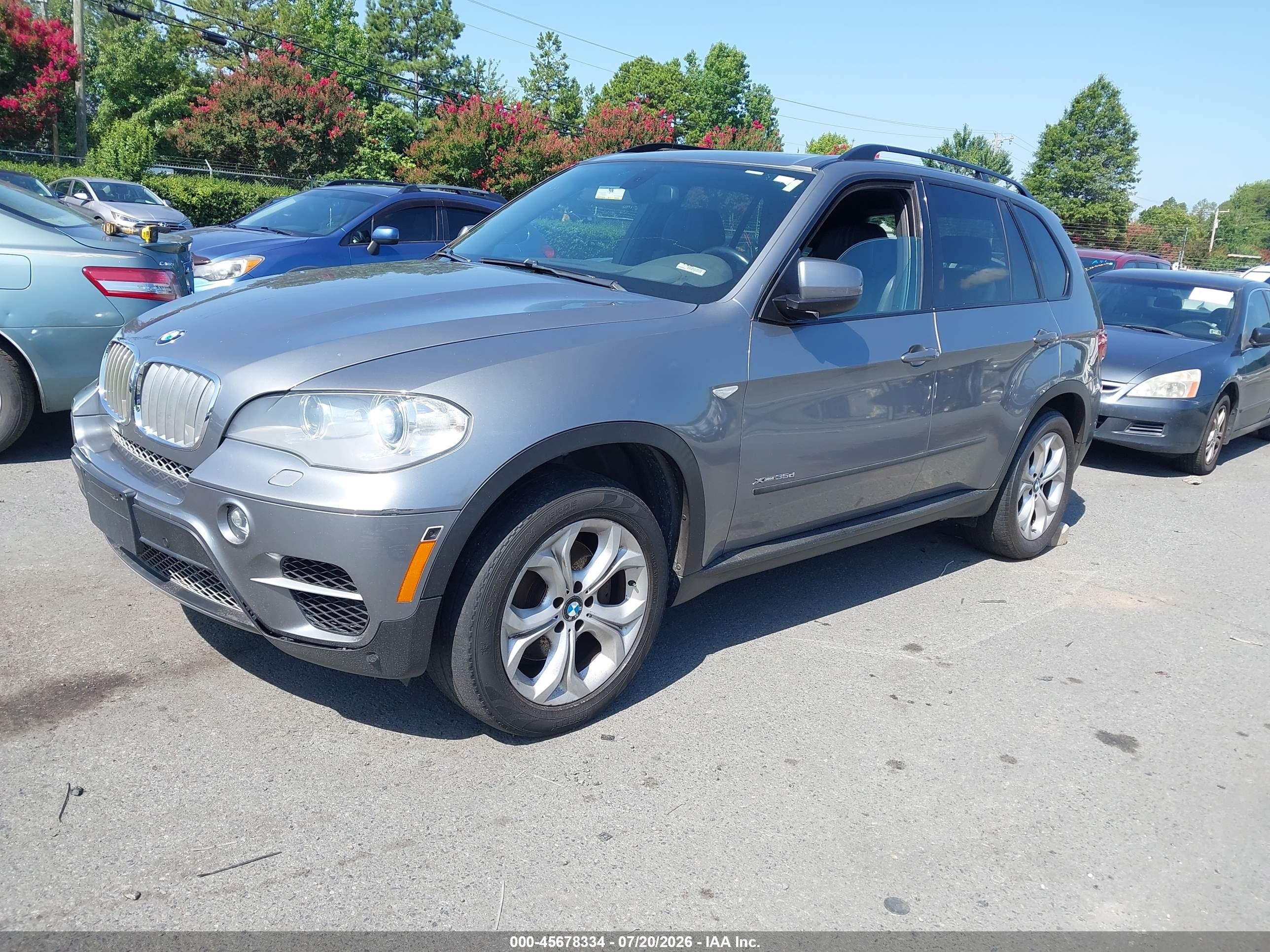 2013 Bmw X5 Xdrive35d Gray vin: 5UXZW0C50D0B93173