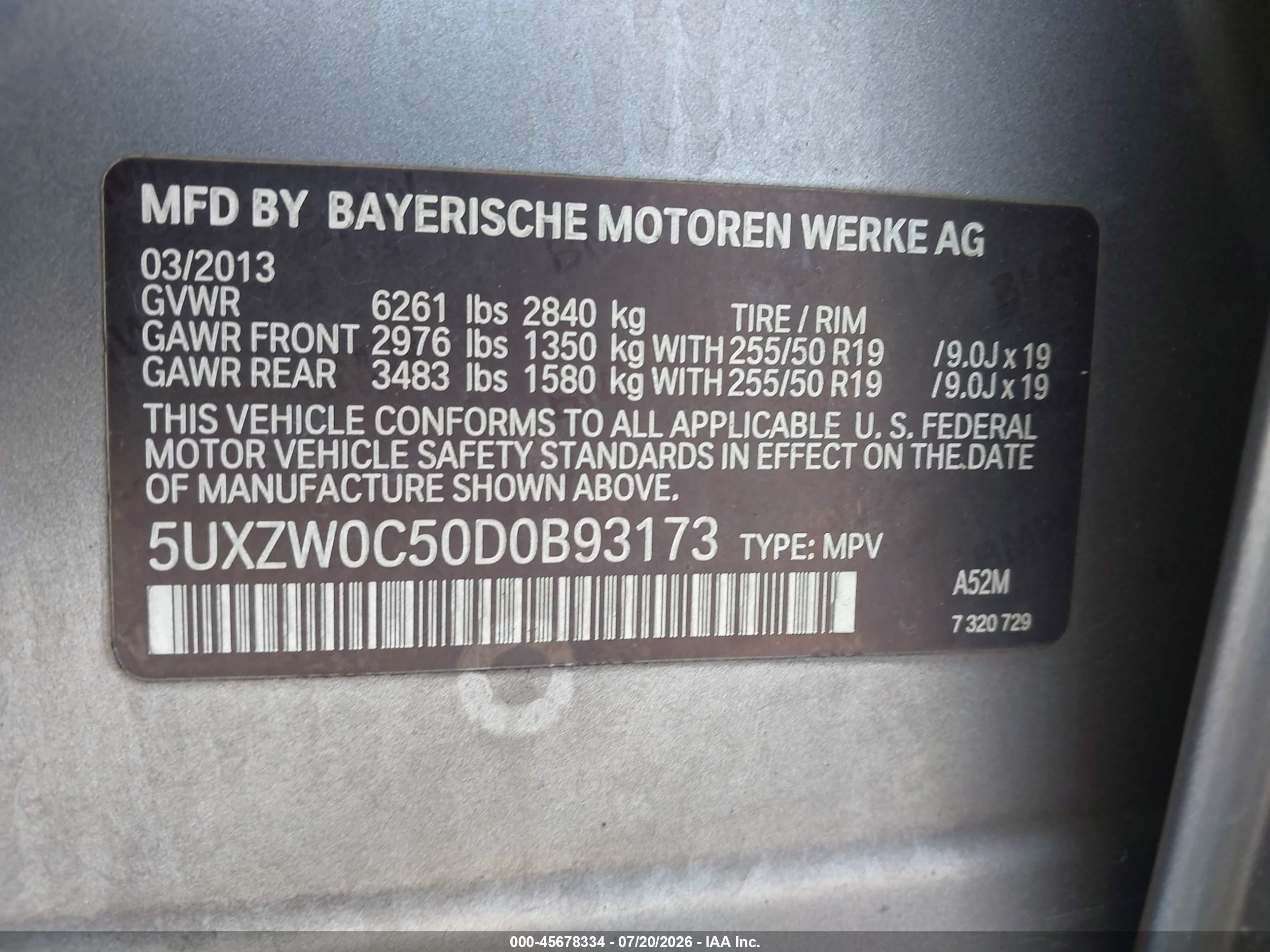 2013 Bmw X5 Xdrive35d Gray vin: 5UXZW0C50D0B93173