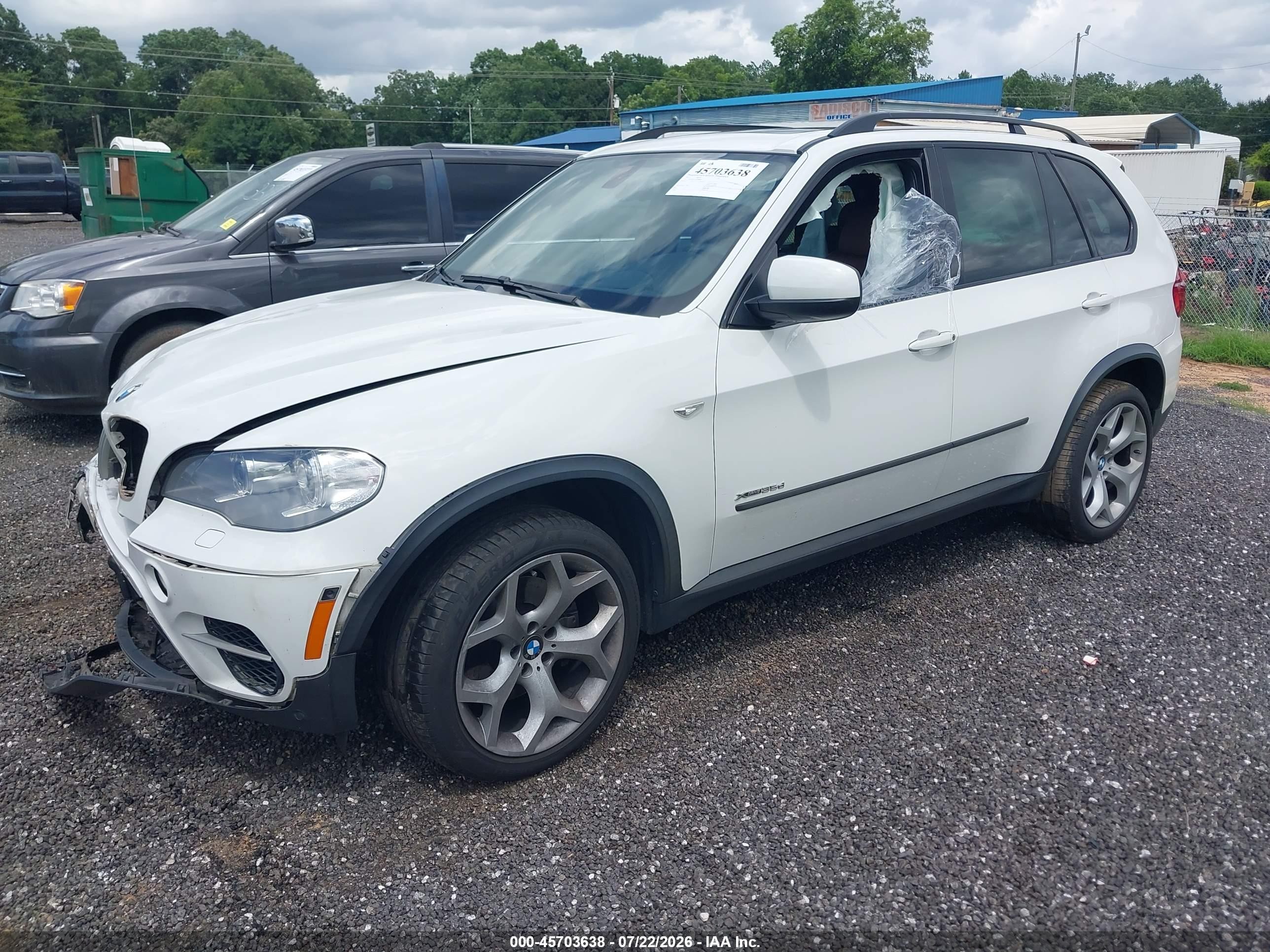2012 Bmw X5 Xdrive35d White vin: 5UXZW0C51C0B88899