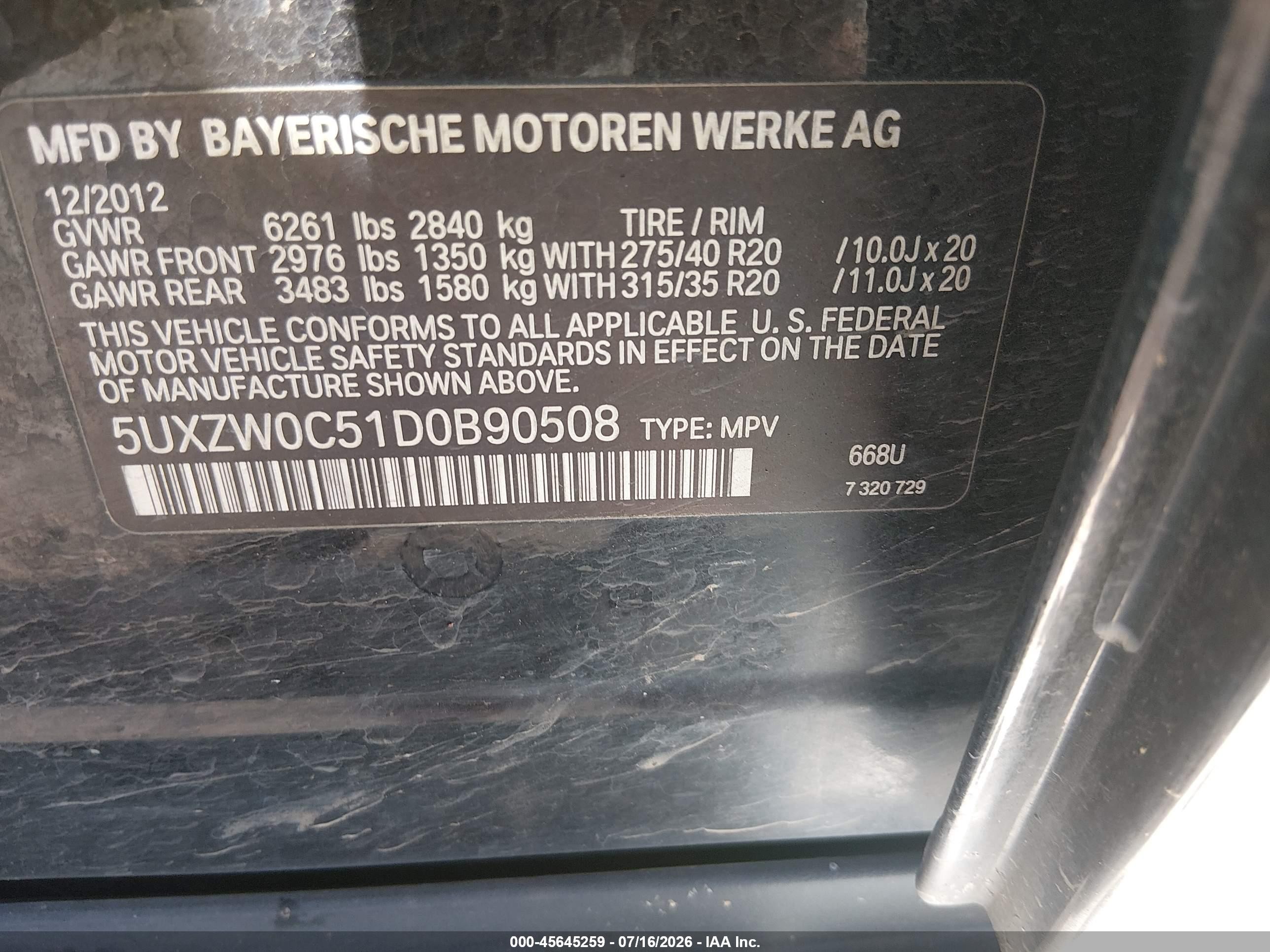 2013 Bmw X5 Xdrive35d Black vin: 5UXZW0C51D0B90508