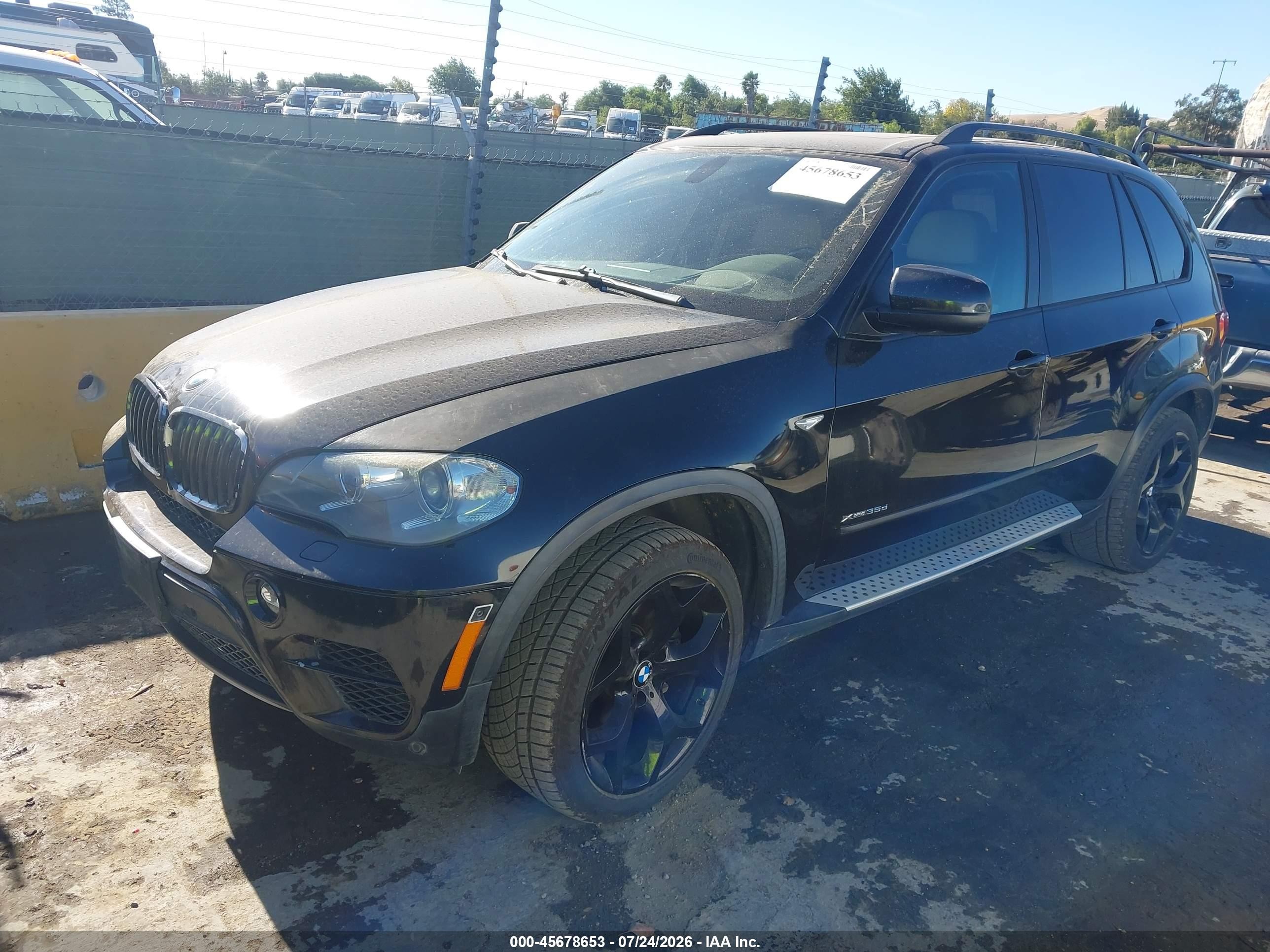 2012 Bmw X5 Xdrive35d Black vin: 5UXZW0C53CL666459