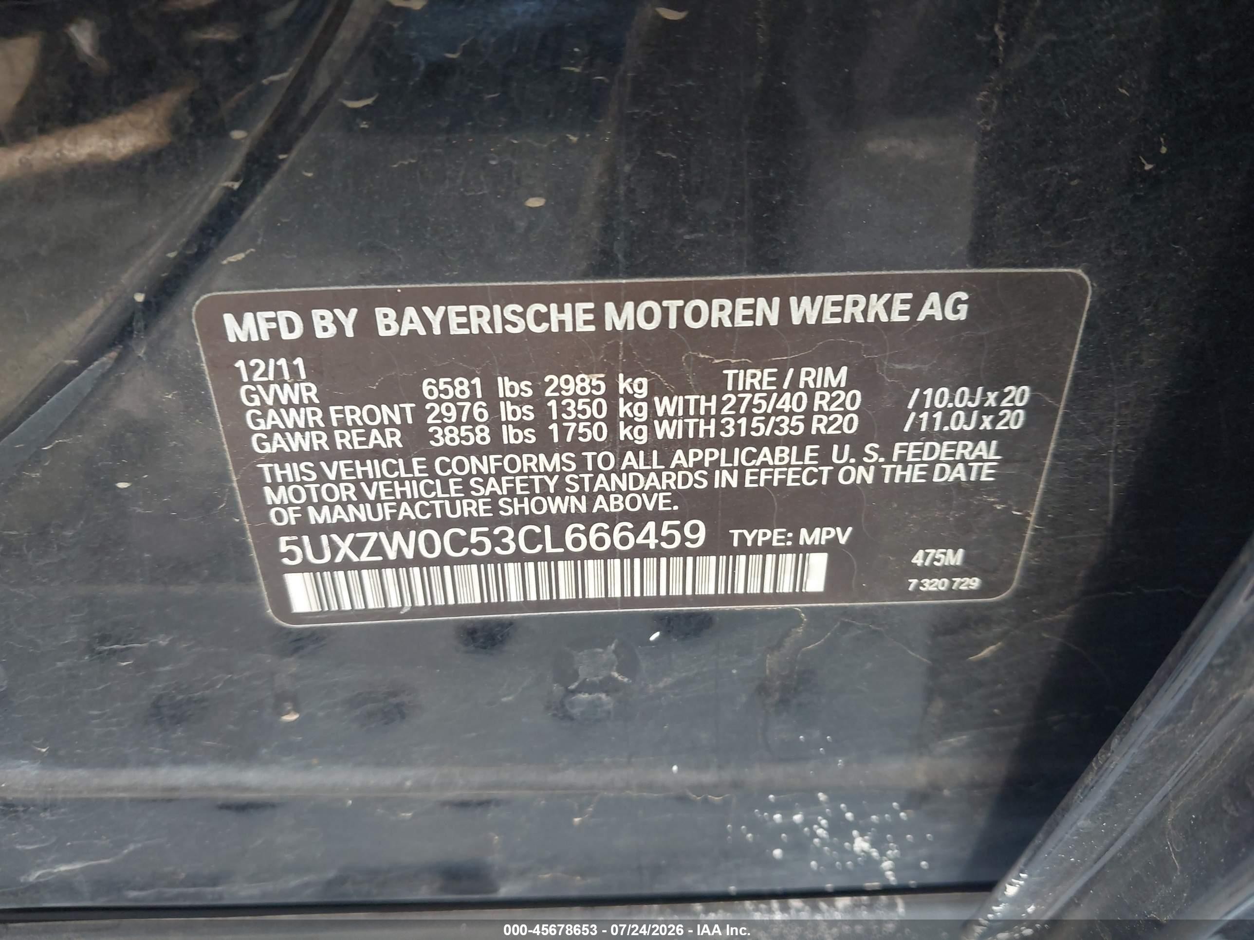 2012 Bmw X5 Xdrive35d Black vin: 5UXZW0C53CL666459