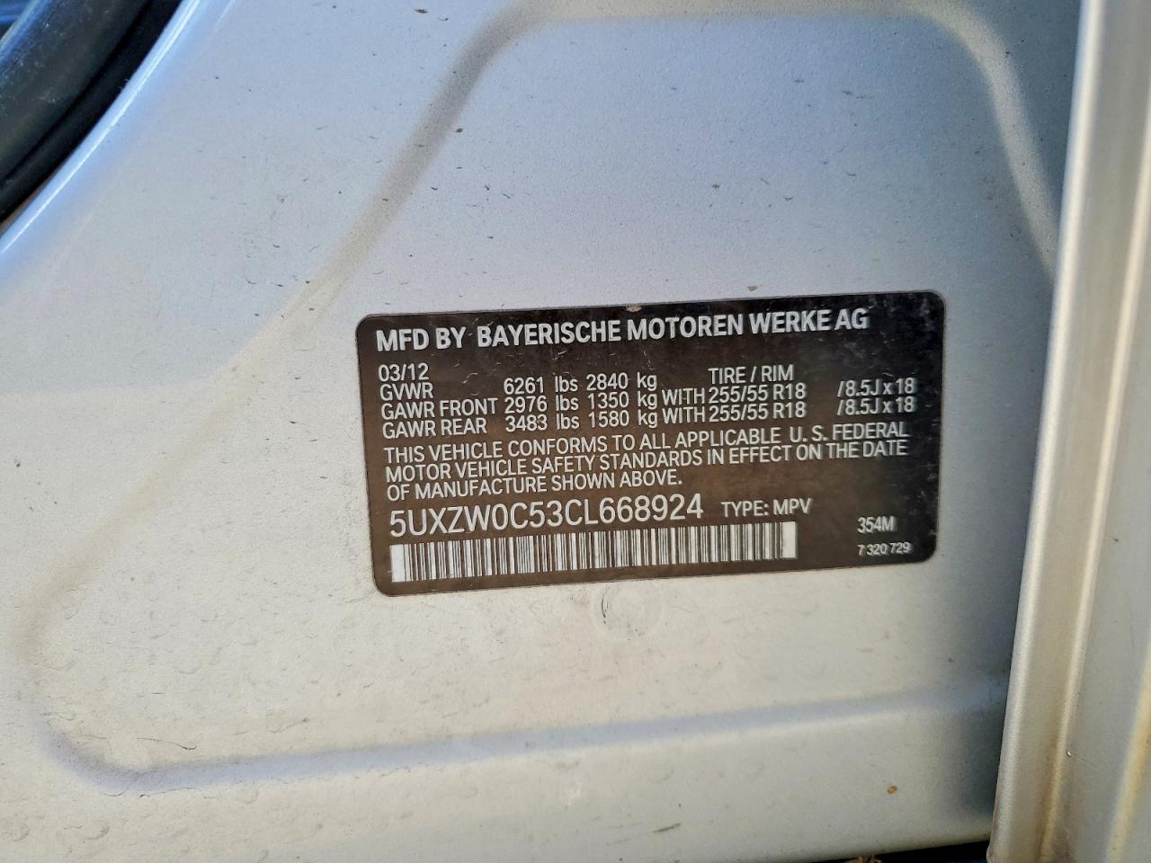 2012 Bmw X5 Xdrive35d Silver vin: 5UXZW0C53CL668924
