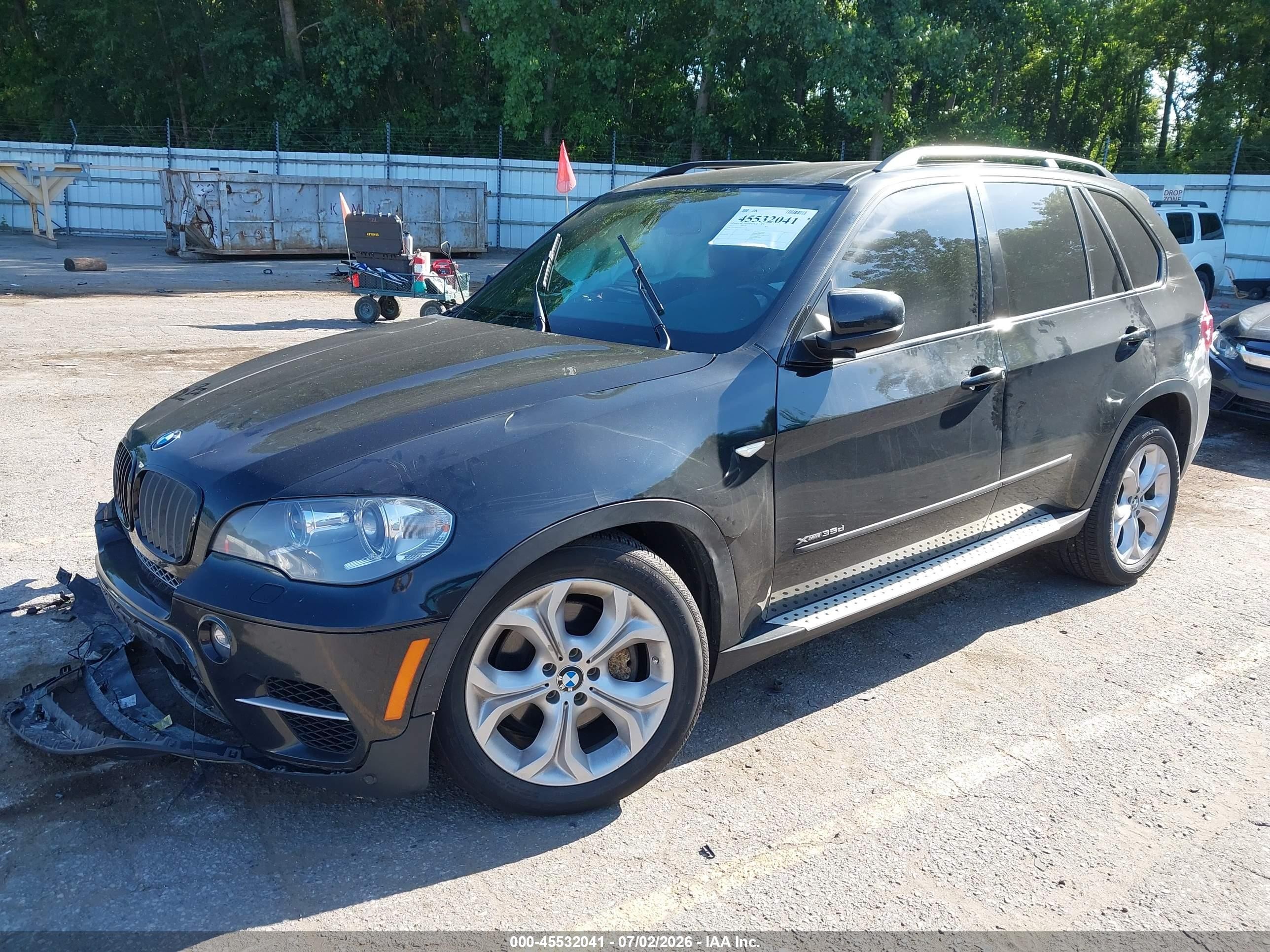 2012 Bmw X5 Xdrive35d Black vin: 5UXZW0C53CL672150