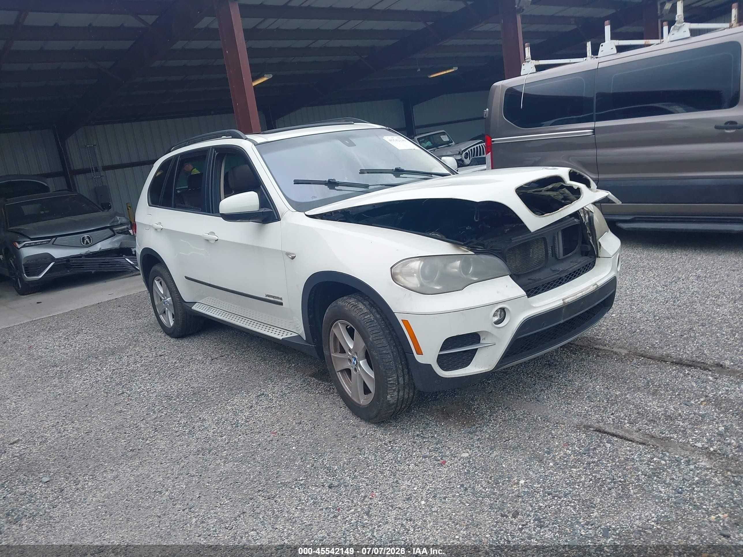 2011 Bmw X5 Xdrive35d White vin: 5UXZW0C55BL663027