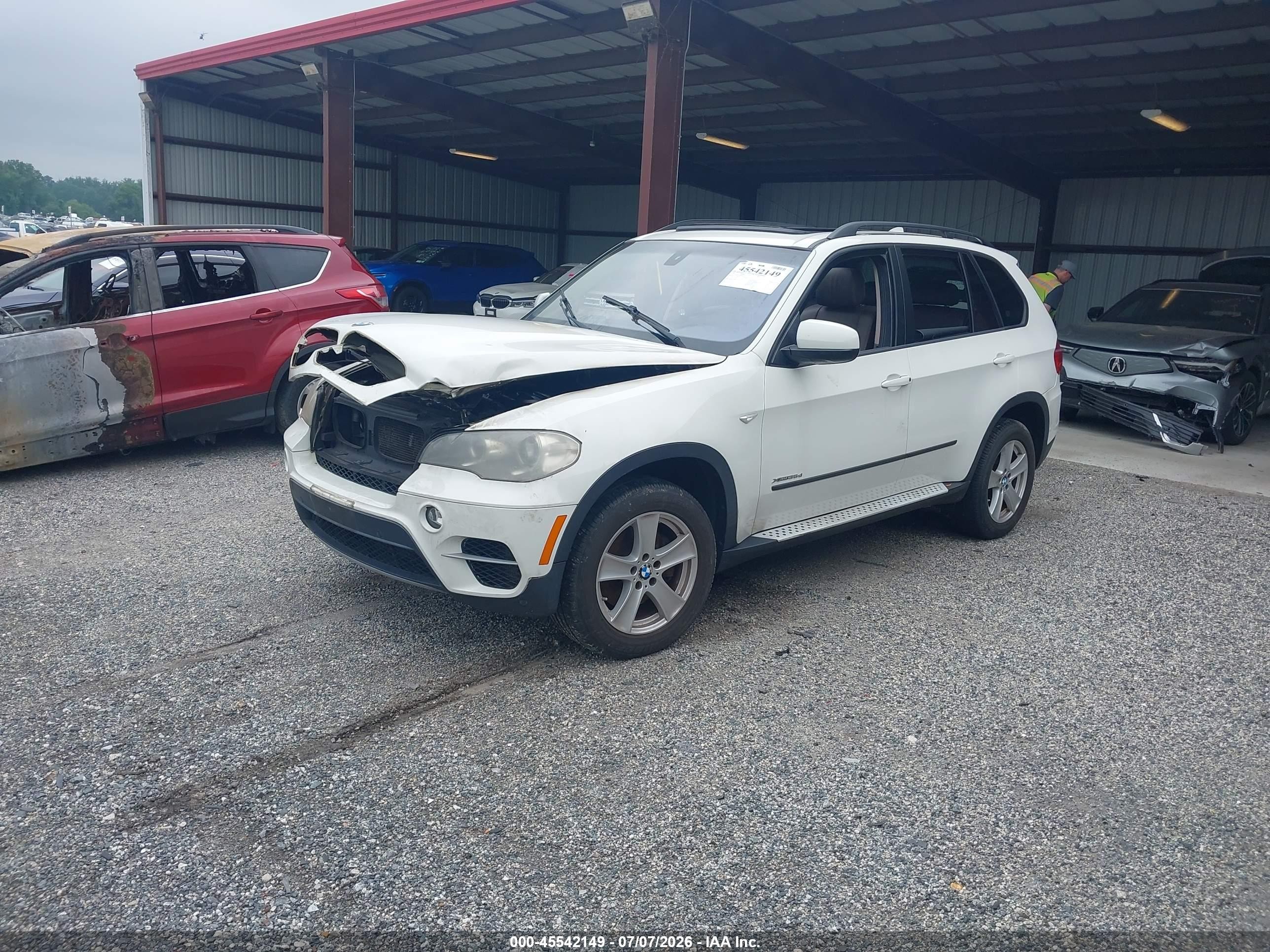 2011 Bmw X5 Xdrive35d White vin: 5UXZW0C55BL663027