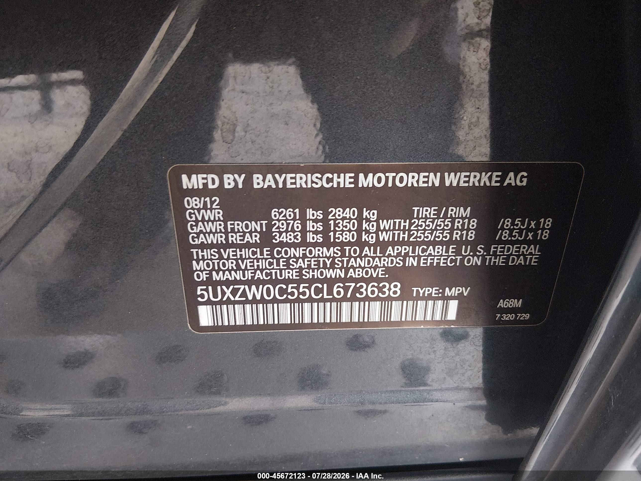 2012 Bmw X5 Xdrive35d Gray vin: 5UXZW0C55CL673638
