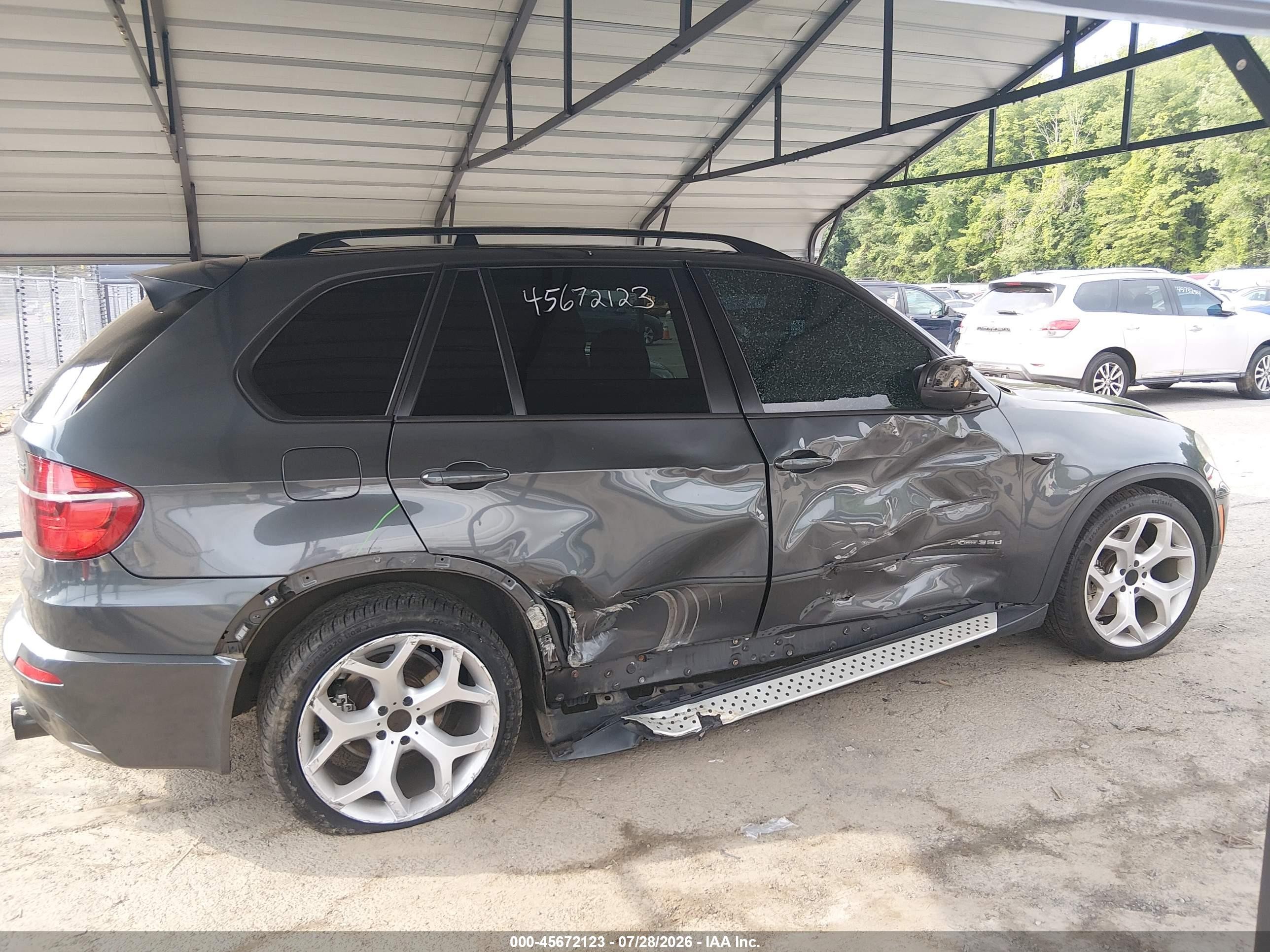 2012 Bmw X5 Xdrive35d Gray vin: 5UXZW0C55CL673638