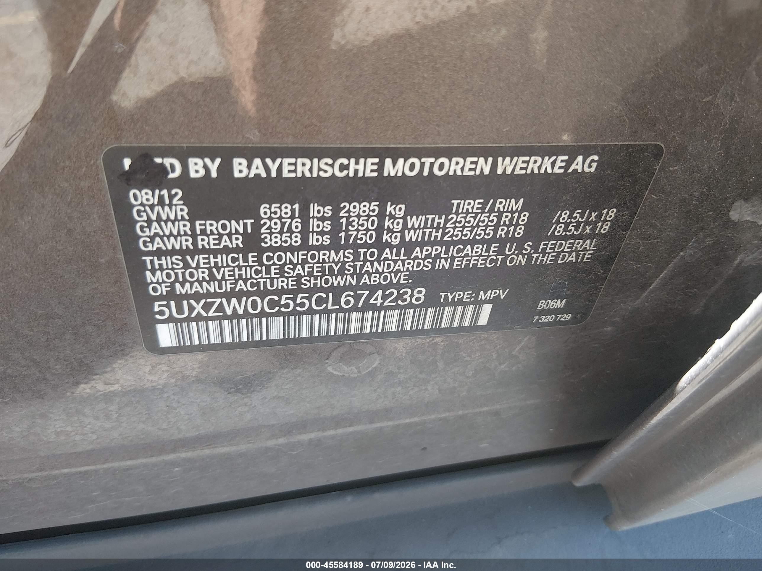 2012 Bmw X5 Xdrive35d Brown vin: 5UXZW0C55CL674238