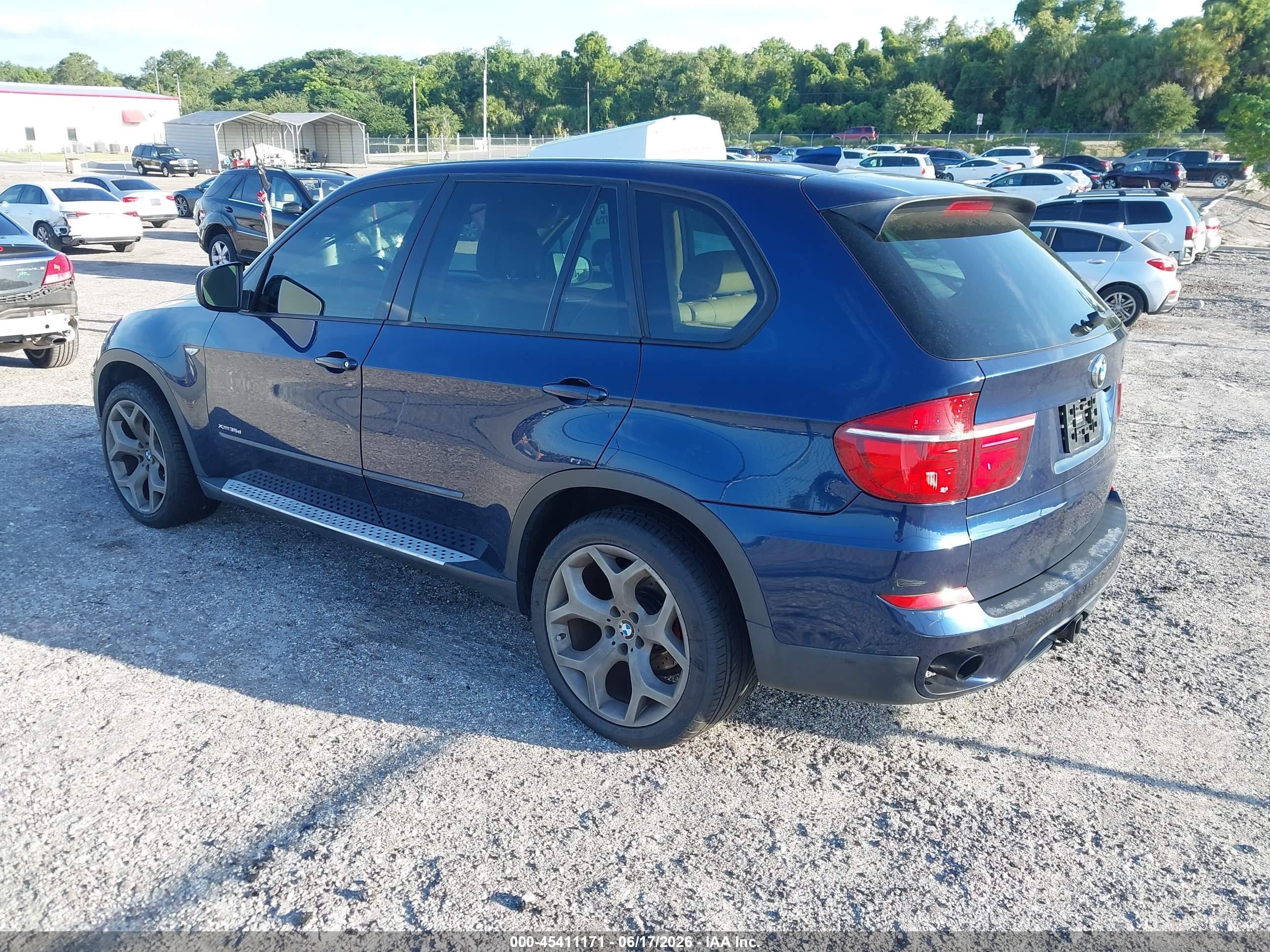 2011 Bmw X5 Xdrive35d Dark Blue vin: 5UXZW0C56BL370253