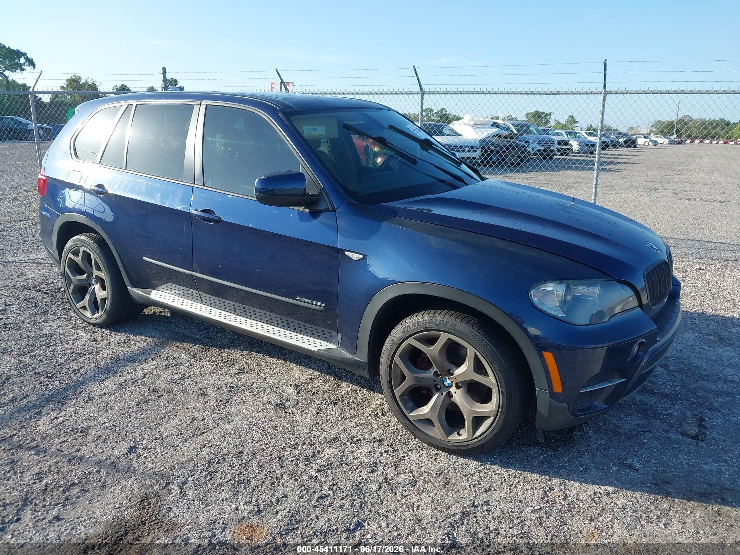 2011 Bmw X5 Xdrive35d Dark Blue vin: 5UXZW0C56BL370253