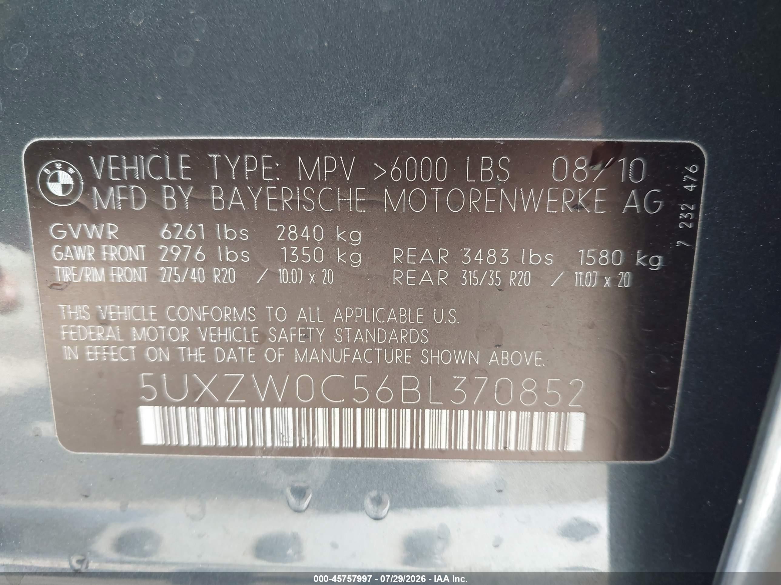 2011 Bmw X5 Xdrive35d Gray vin: 5UXZW0C56BL370852