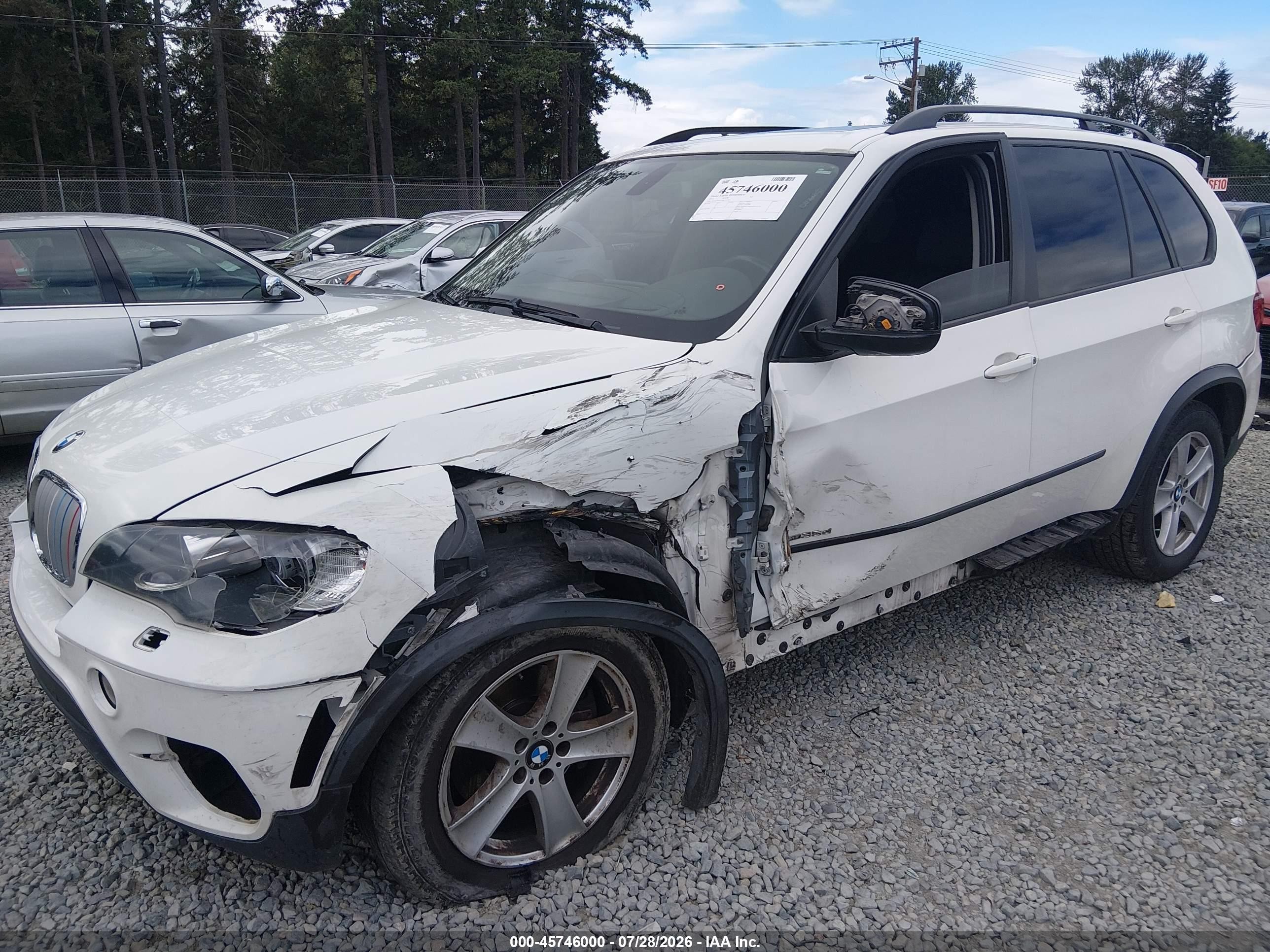 2011 Bmw X5 Xdrive35d White vin: 5UXZW0C57BL370293