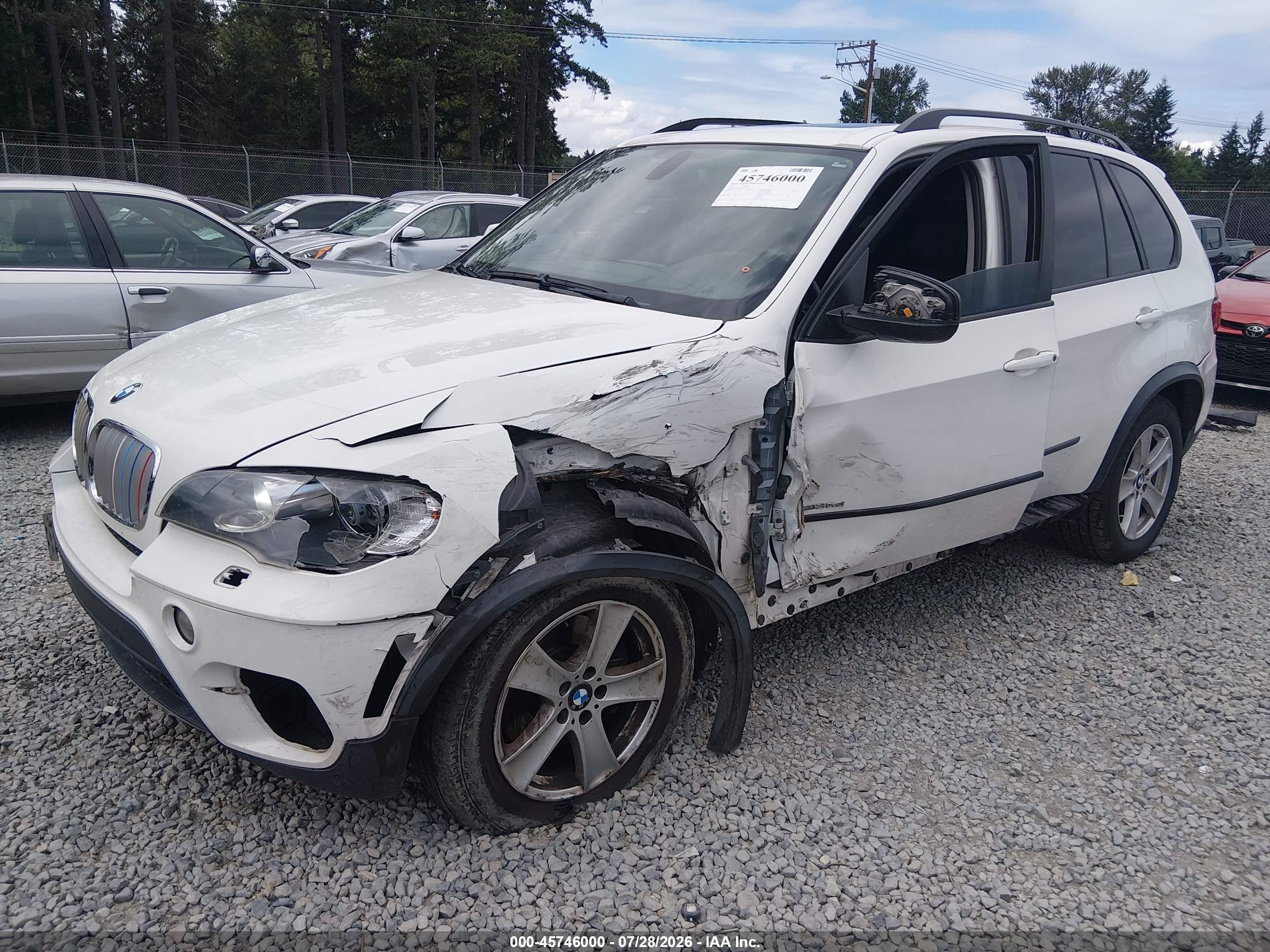 2011 Bmw X5 Xdrive35d White vin: 5UXZW0C57BL370293