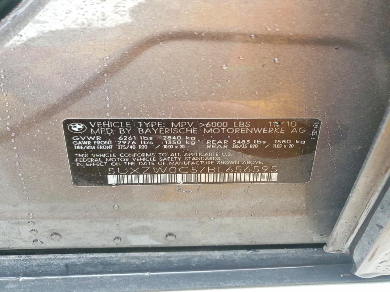2011 Bmw X5 Xdrive35d Brown vin: 5UXZW0C57BL656595