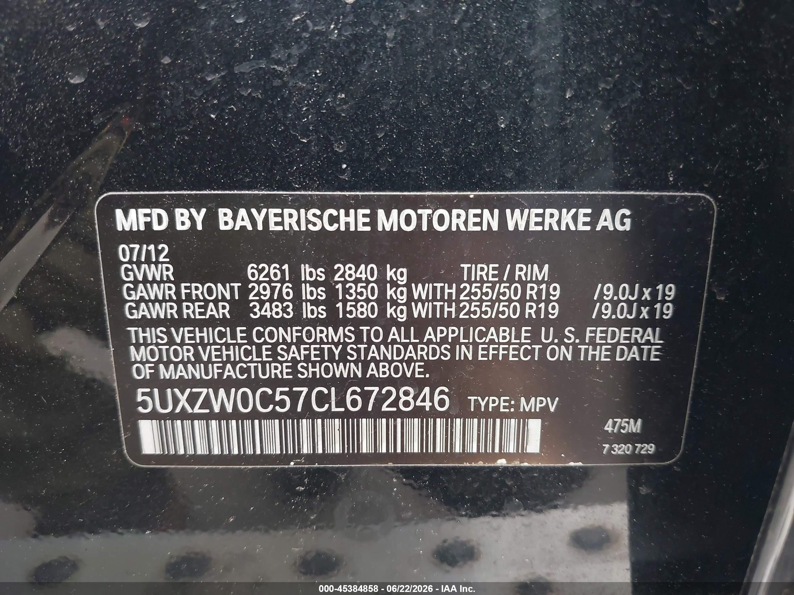 2012 Bmw X5 Xdrive35d Black vin: 5UXZW0C57CL672846