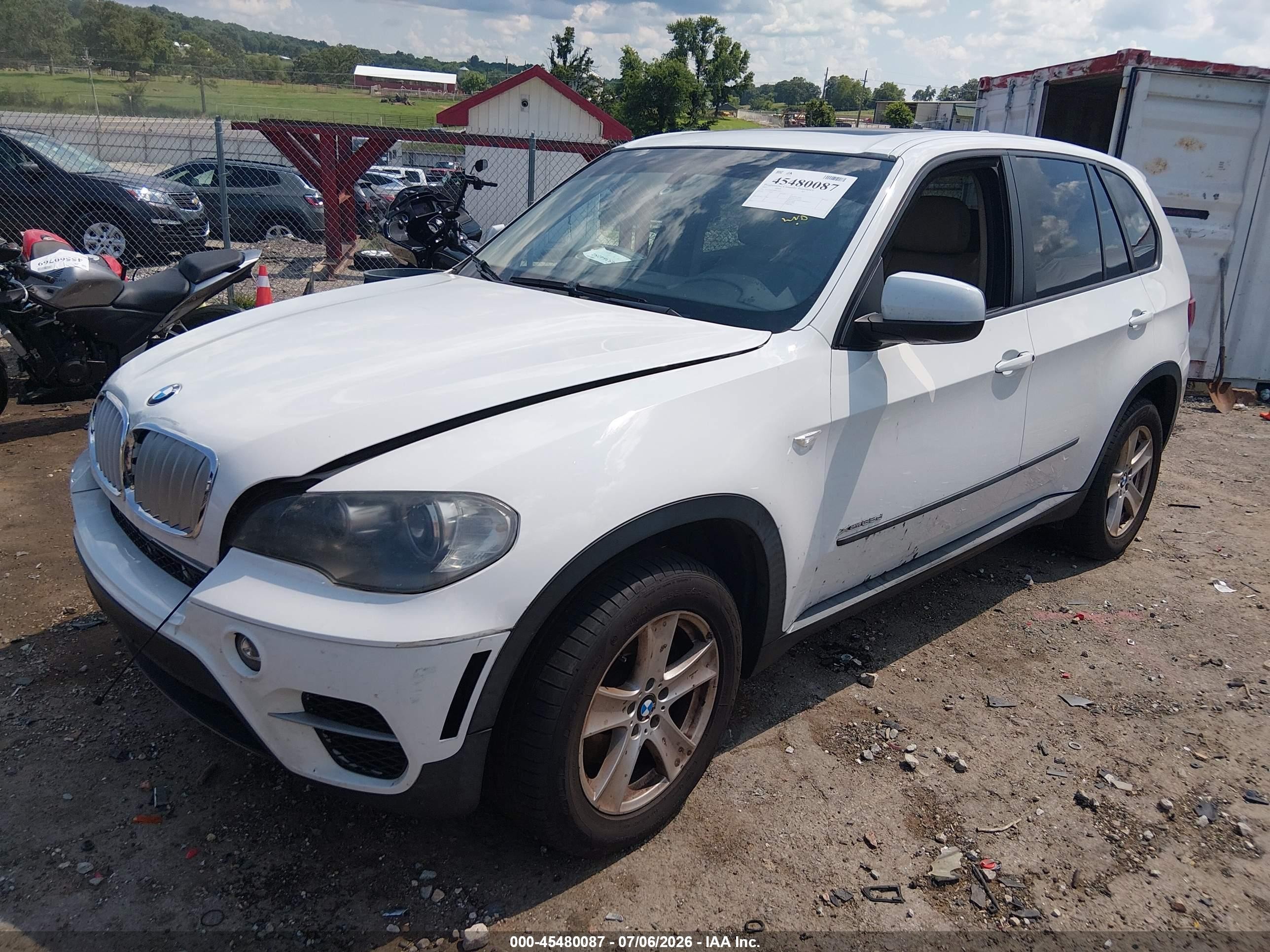 2011 Bmw X5 Xdrive35d White vin: 5UXZW0C58BL368519