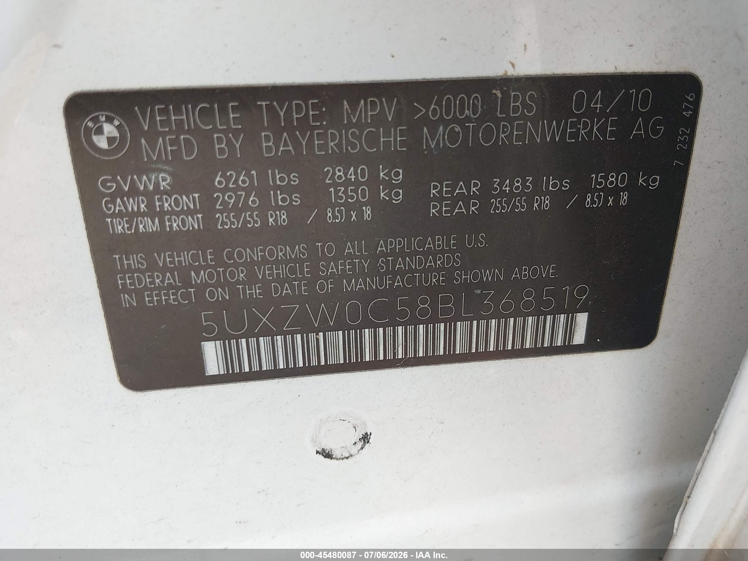 2011 Bmw X5 Xdrive35d White vin: 5UXZW0C58BL368519