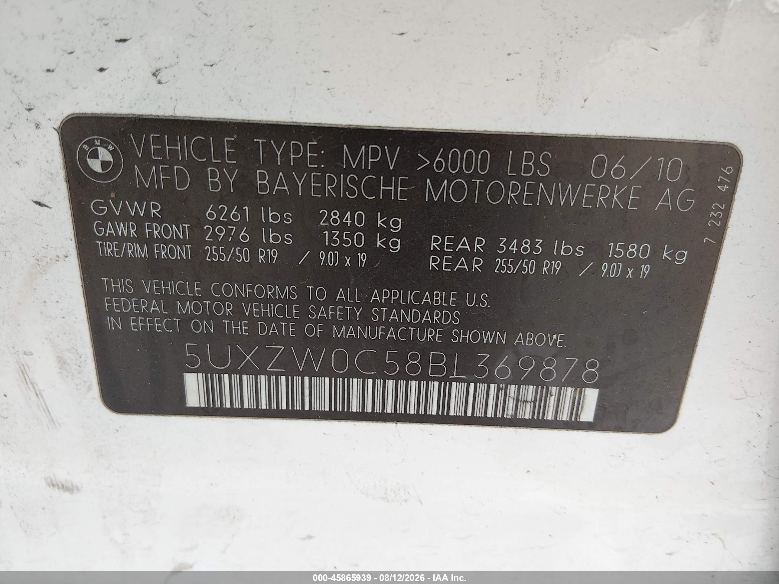2011 Bmw X5 Xdrive35d White vin: 5UXZW0C58BL369878